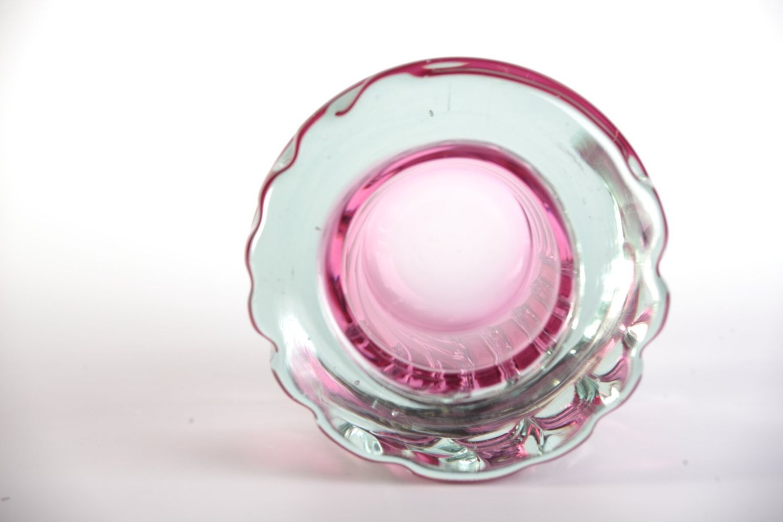 Roze Glazen Vaas Of Object Van Frantisek Vizner, Tsjechisch, Jaren 1960 photo buy