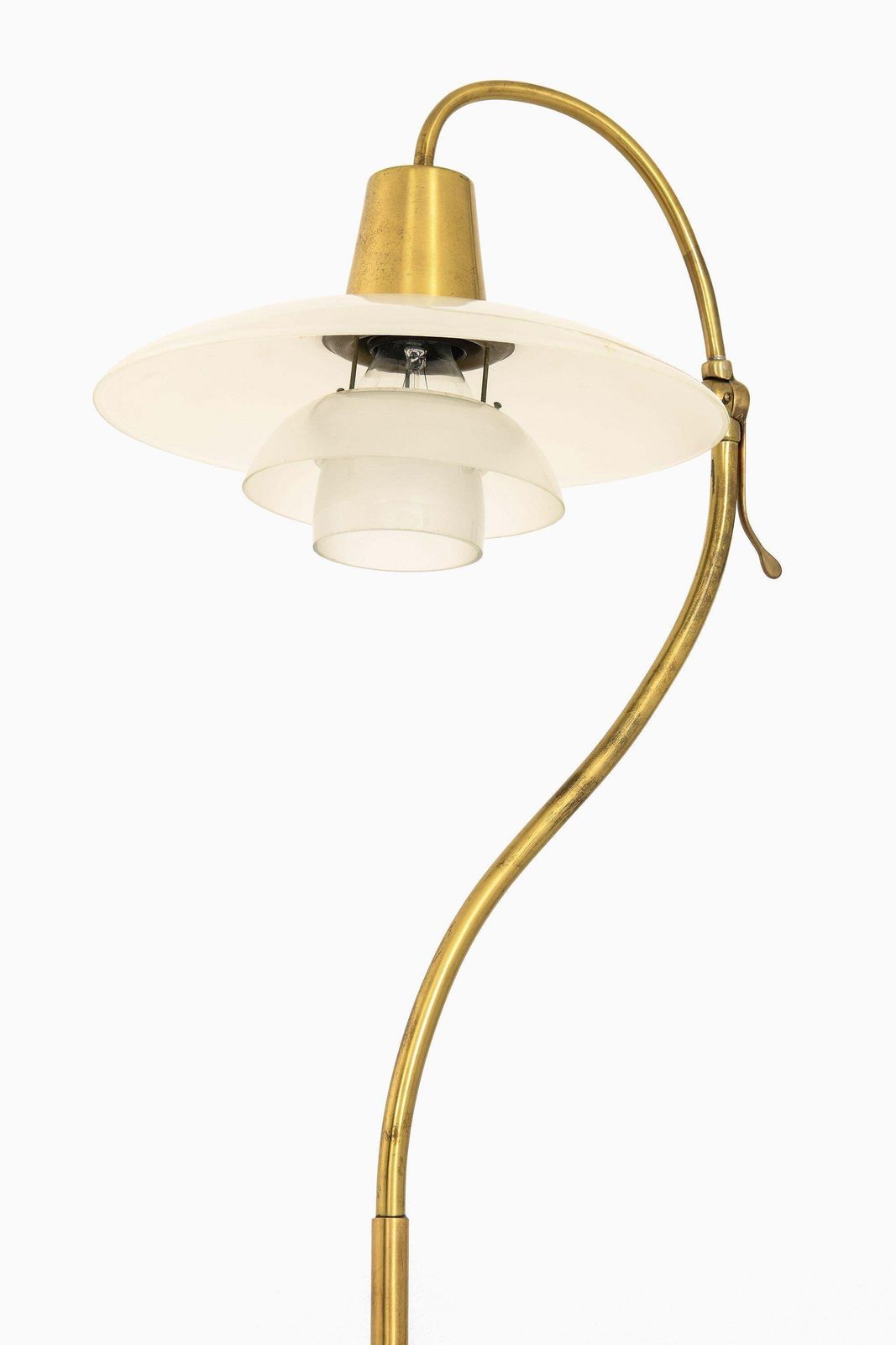 Floor Lamp In Bronze Patinated Brass And Glass Shades By Poul Henningsen, 1940's photo furniture