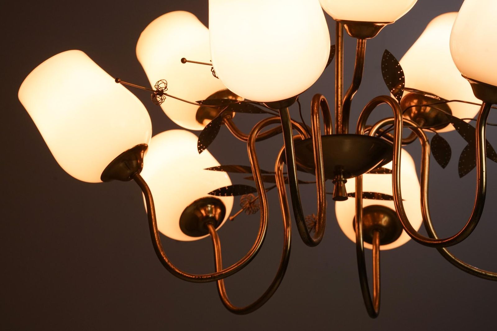 photo for sale Rare And Large Model 85/9 Floral Chandelier, Itsu, 1950s