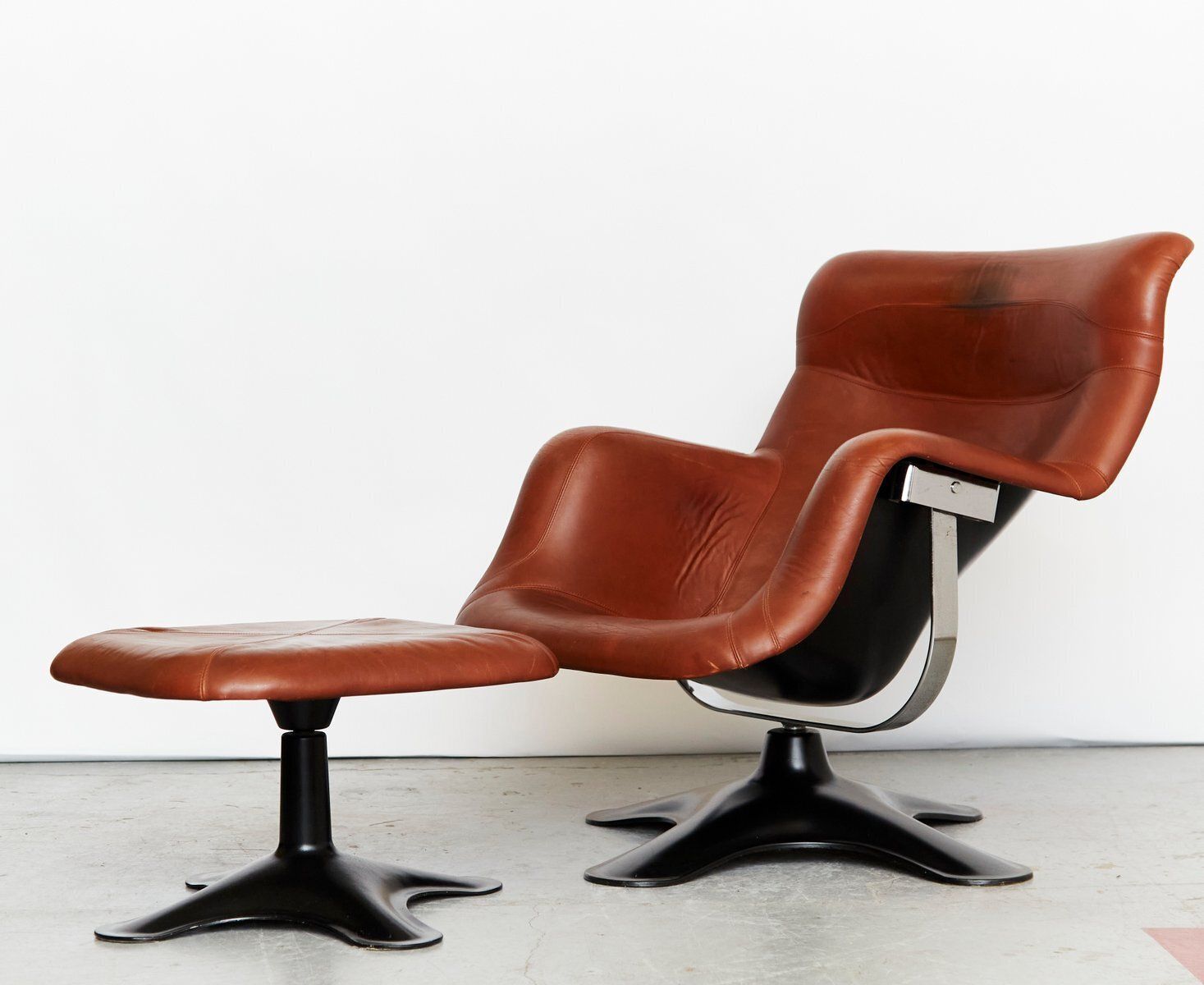 Set Of Carousel Chair & Ottoman By Yrjö Kukkapuro For Haimi, 1965