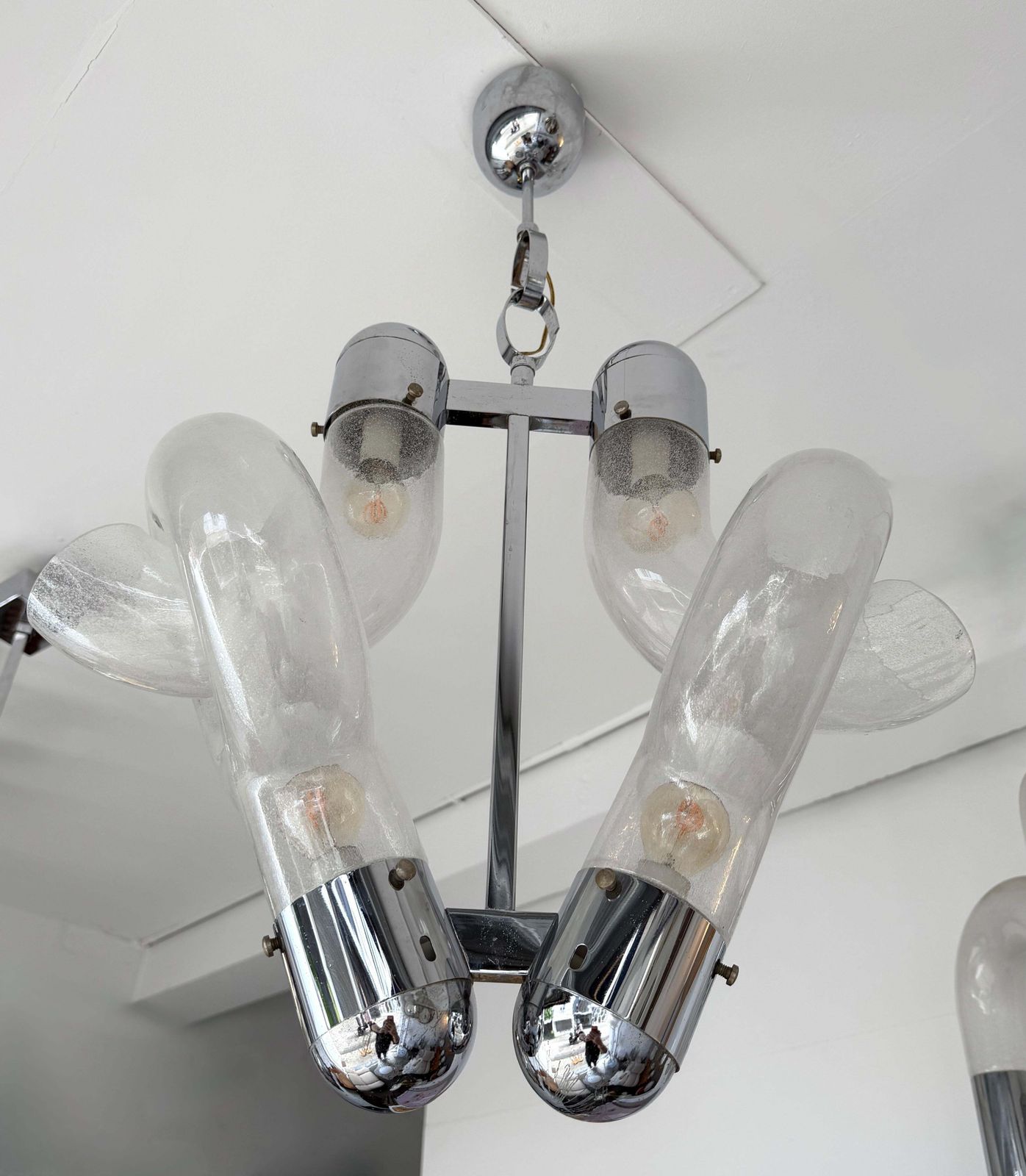 Pendant Lighting Murano Glass And Metal By Aldo Nason For Mazzega, Italy, 1970s photo 4337.0