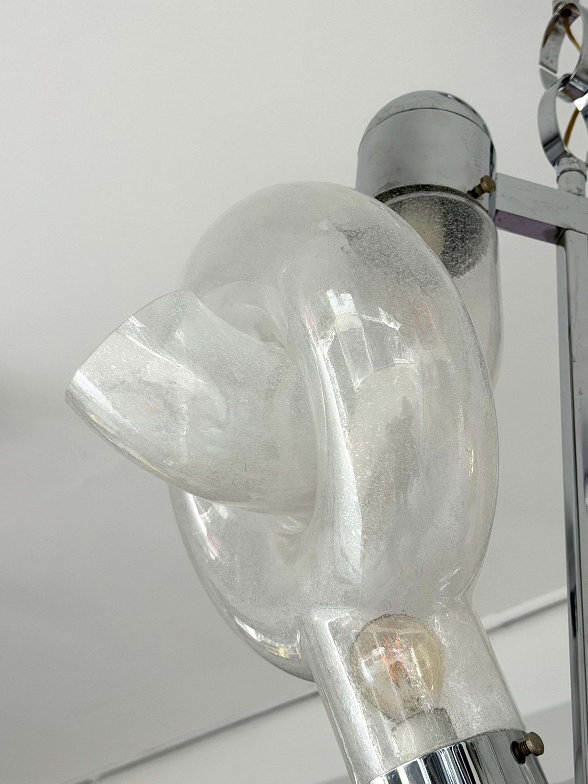 4337.0 Pendant Lighting Murano Glass And Metal By Aldo Nason For Mazzega, Italy, 1970s photo