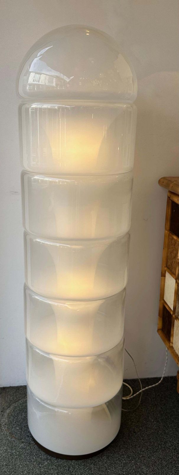 Floor Lamp  Lt316 Murano Glass By Carlo Nason For Mazzega, Italy, 1970s photo Lighting