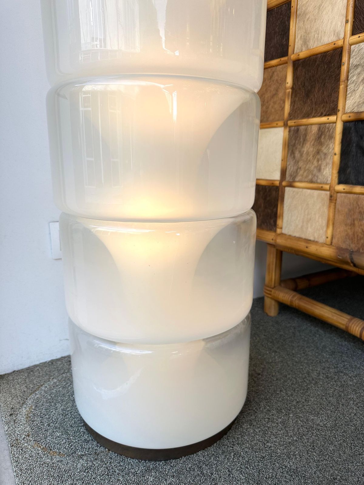 Lighting Floor Lamp  Lt316 Murano Glass By Carlo Nason For Mazzega, Italy, 1970s photo