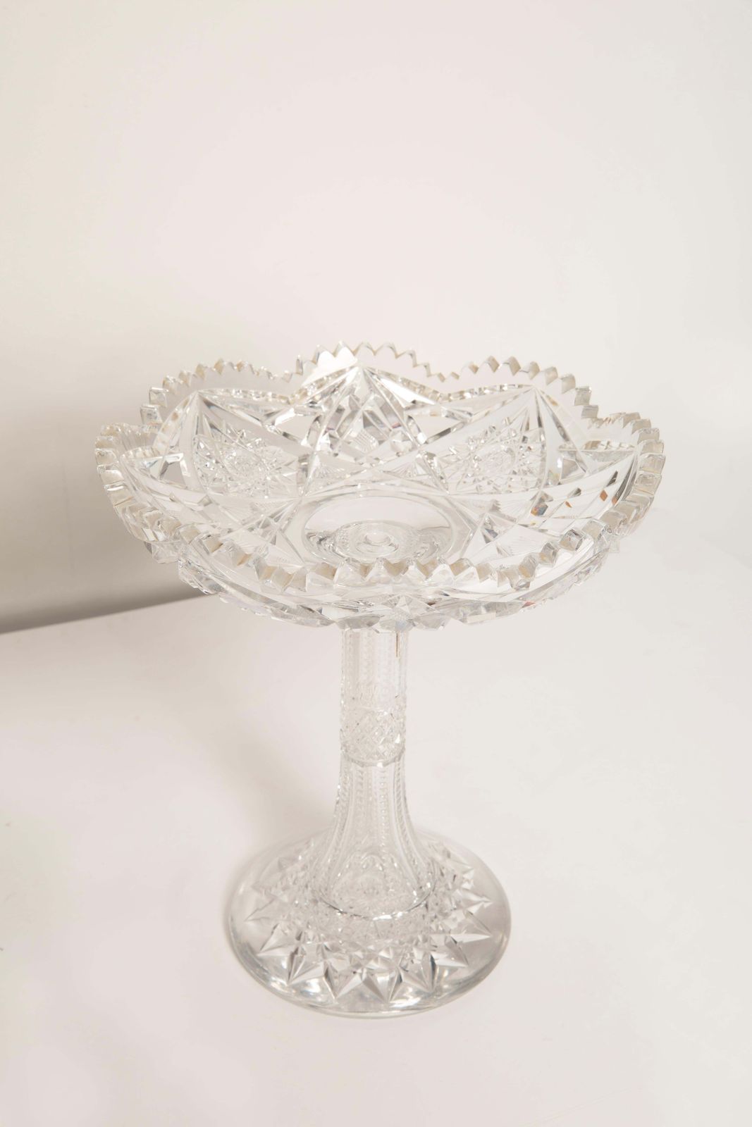 Vintage Transparent Decorative Crystal Glass Fruit Plate, Italy, 1960s photo 248.0
