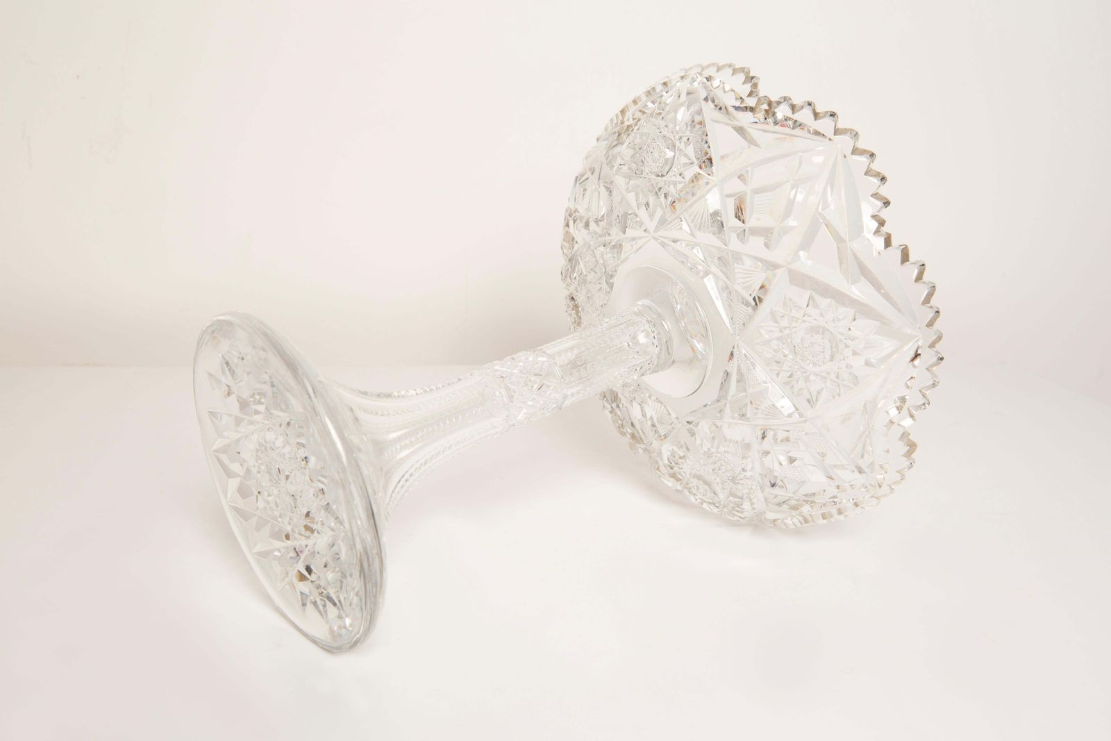 photo furniture Vintage Transparent Decorative Crystal Glass Fruit Plate, Italy, 1960s