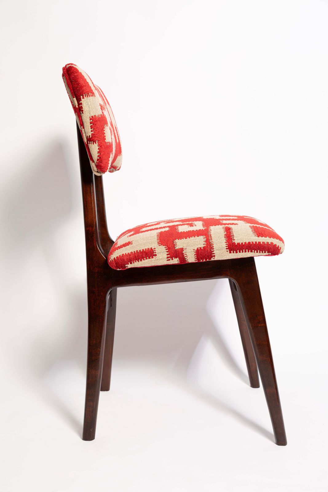 Mid Century Butterfly Chair, Delfi Carmine By C&C, Walnut Wood, 1960s photo Furniture