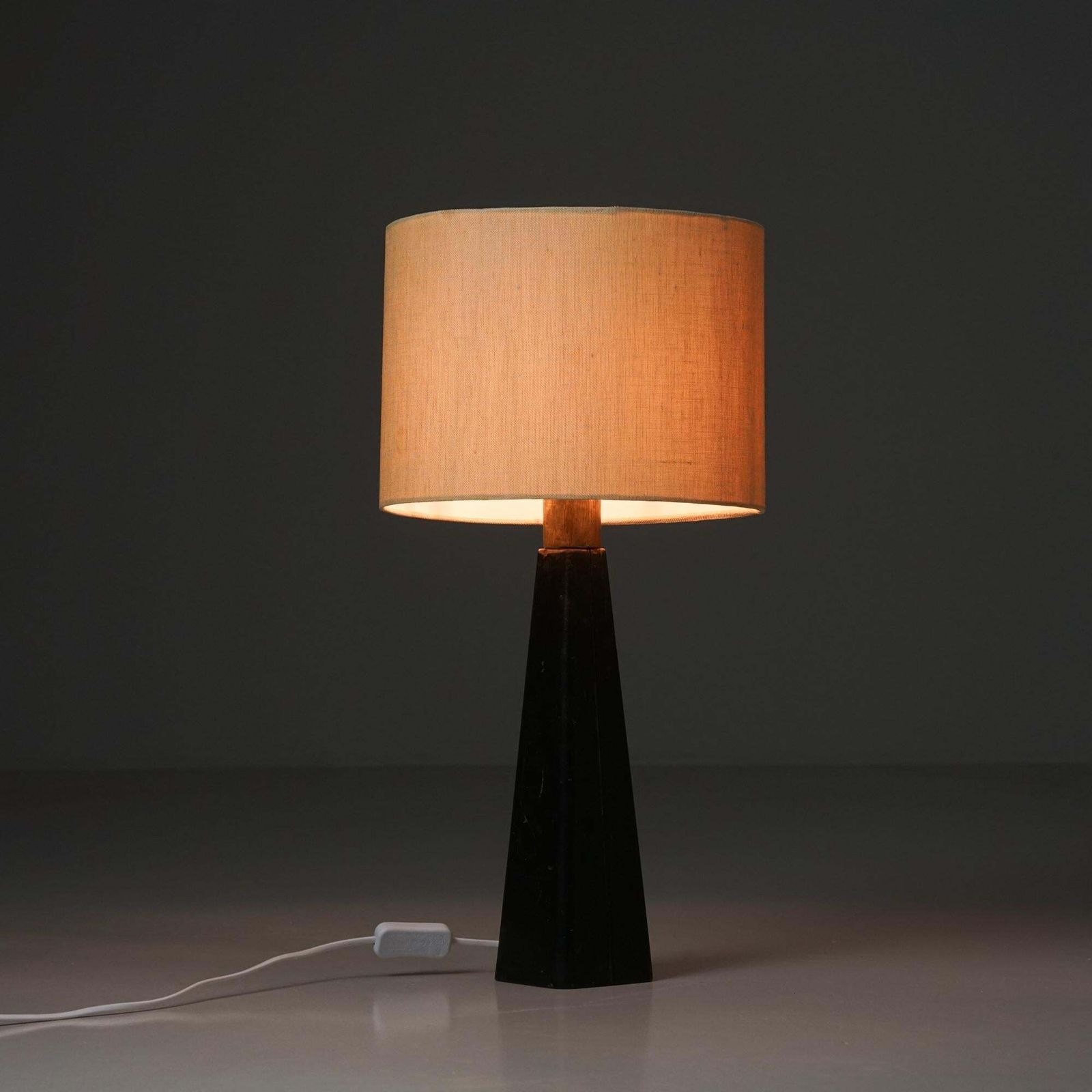 Model 46 017 Leather Table Lamp, Lisa Johansson Pape, Stockmann/Orno, 1960s photo for sale