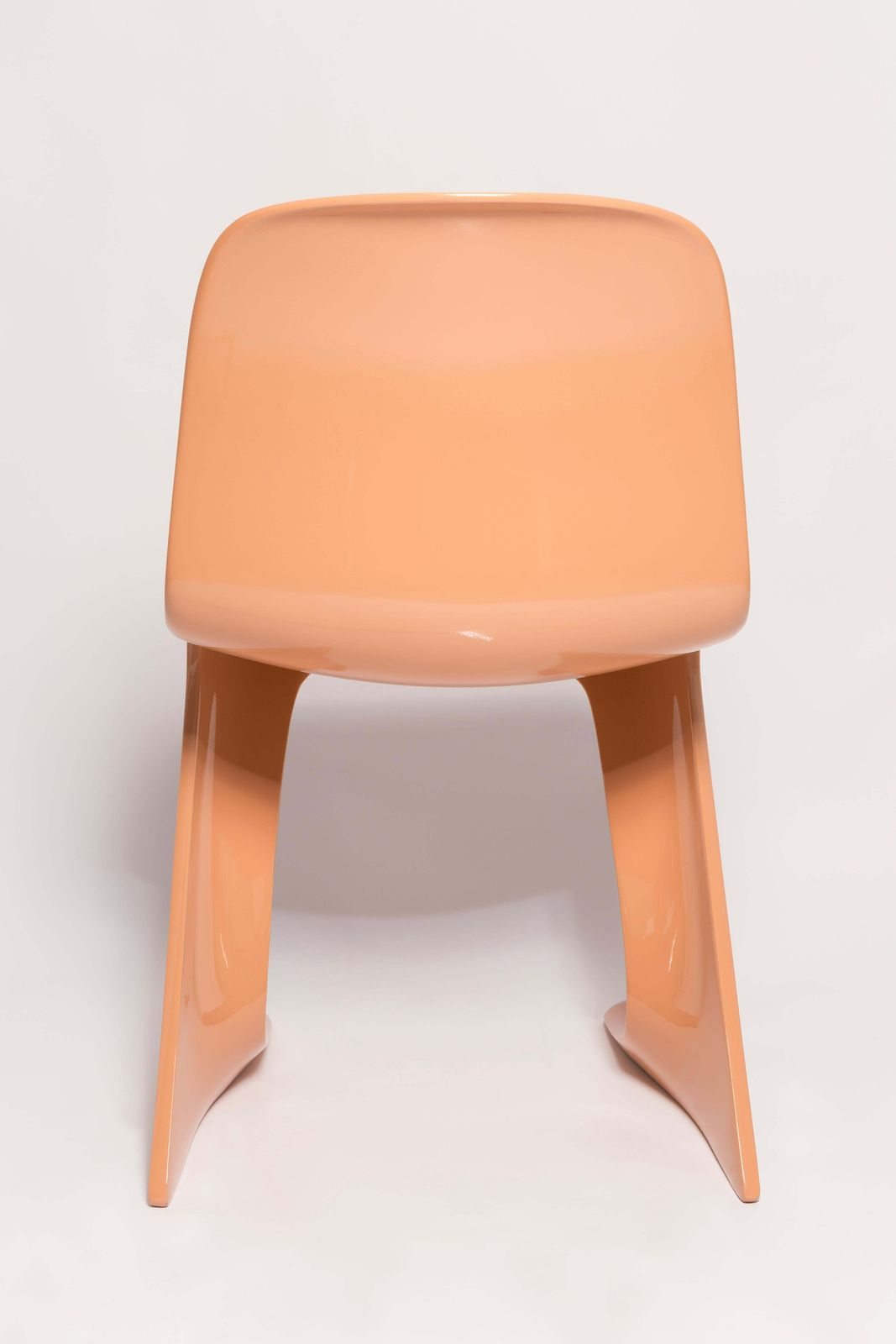 Mid Century Light Orange Apricot Kangaroo Chair, Ernst Moeckl, Germany, 1968 photo vinterior