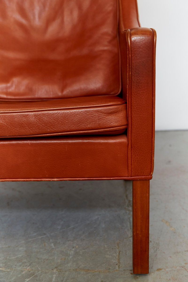 Model 2204 Wingback Chair By Børge Mogensen For Fredericia, 1970s photo for sale