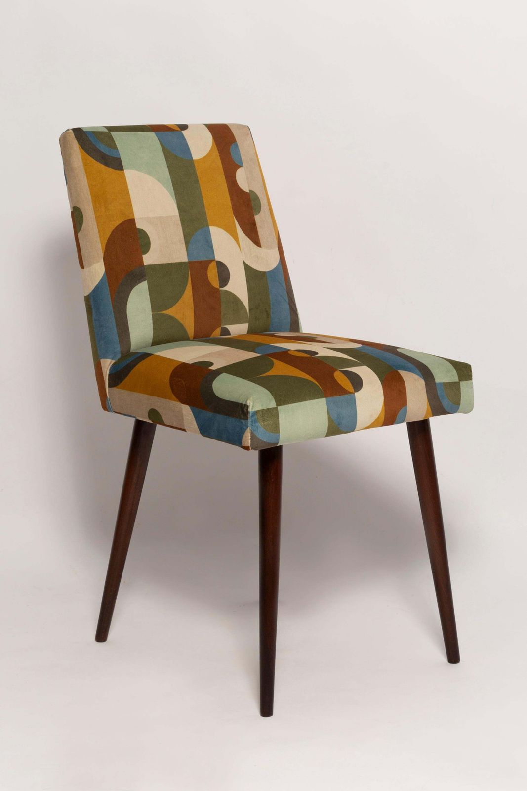 Mid Century Stokstoel In Réciproque Fluweel Van Casamance, Ca. Jaren 1960. photo for sale
