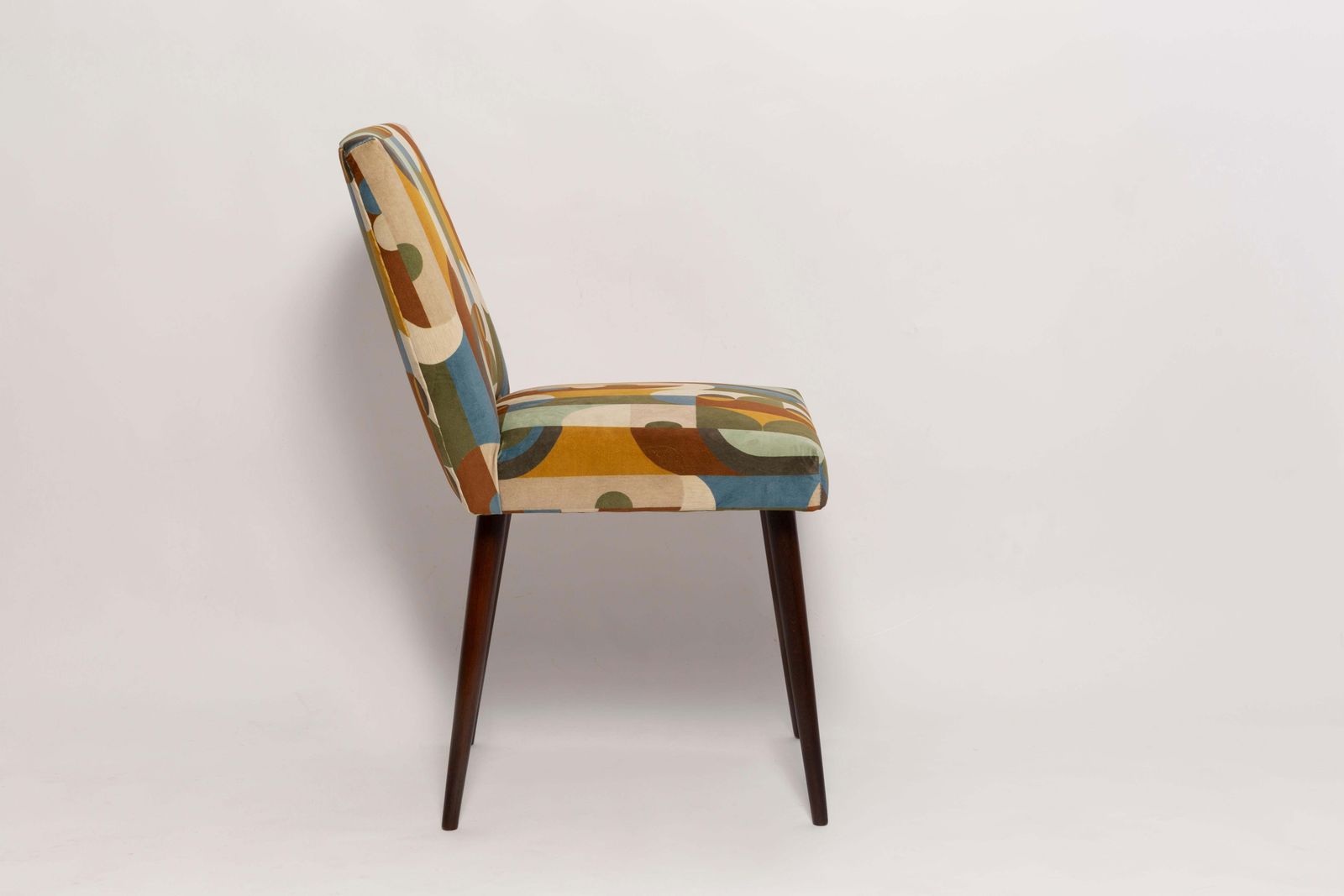 Mid Century Stick Chair In Reciproque Velvet By Casamance, 1960s. photo Furniture