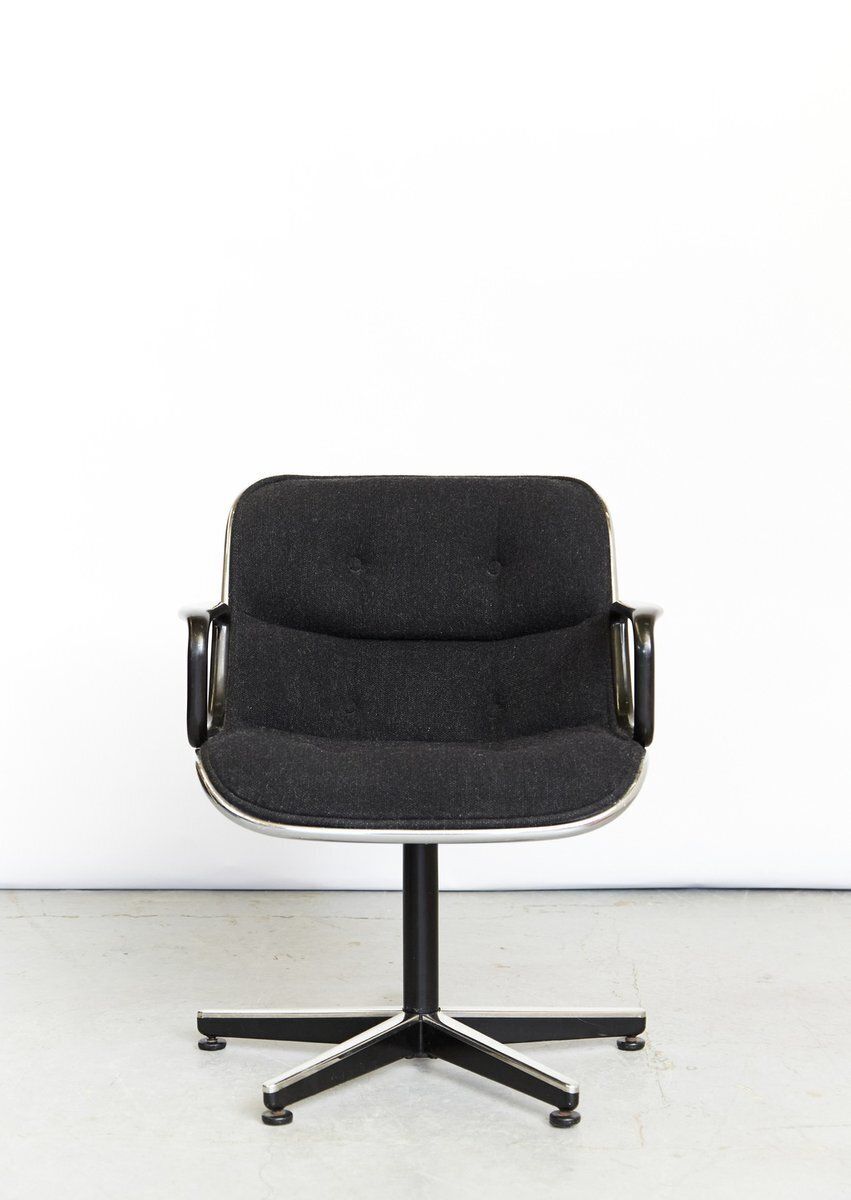photo vintage Executive Swivel Chair By Charles Pollock For Knoll International, 1960s