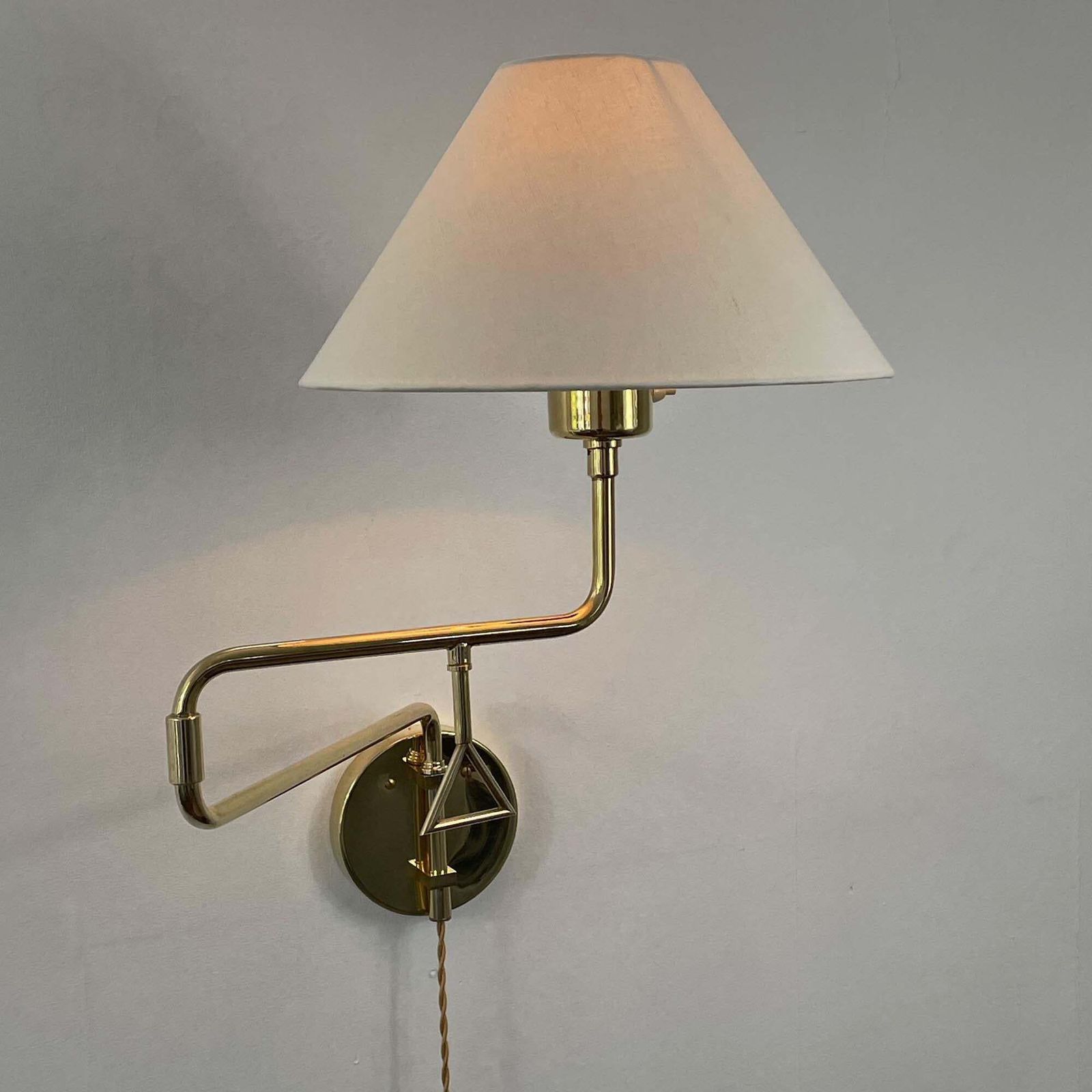 Articulating Brass Wall Light, Armatur Hantverk Tibro, Sweden 1950s photo buy
