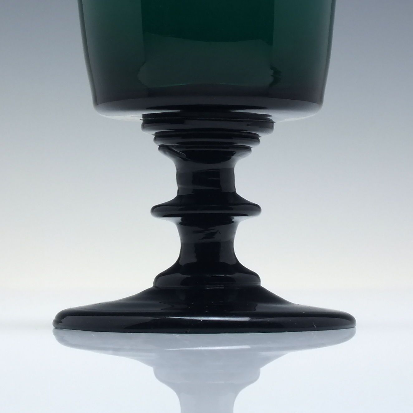 Rare Bucket Bowl Georgian Green Wine Glass C1820 photo 90.0