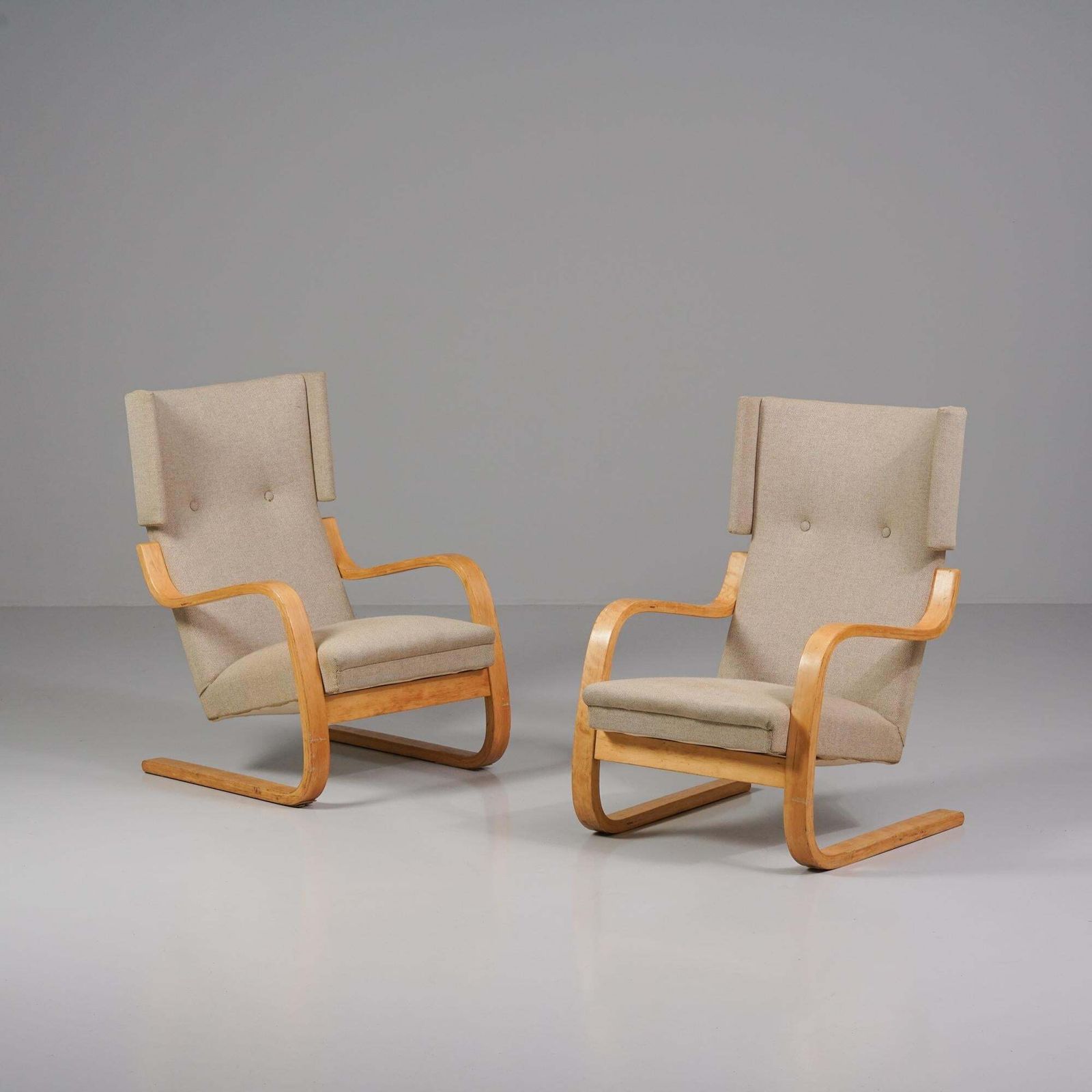 Pair Of Model 401 Armchairs, Alvar Aalto, Oy Huonekalu  Ja Rakennustyötehdas Ab photo furniture