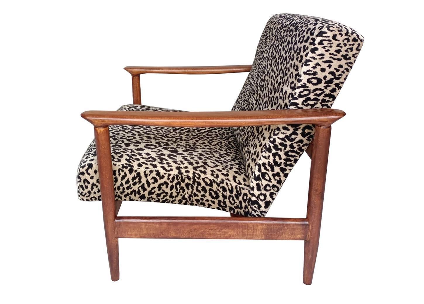 Pair Of Mid Century Beige Leopard Armchairs, Gfm 142, Edmund Homa, 1960s photo 3841.0