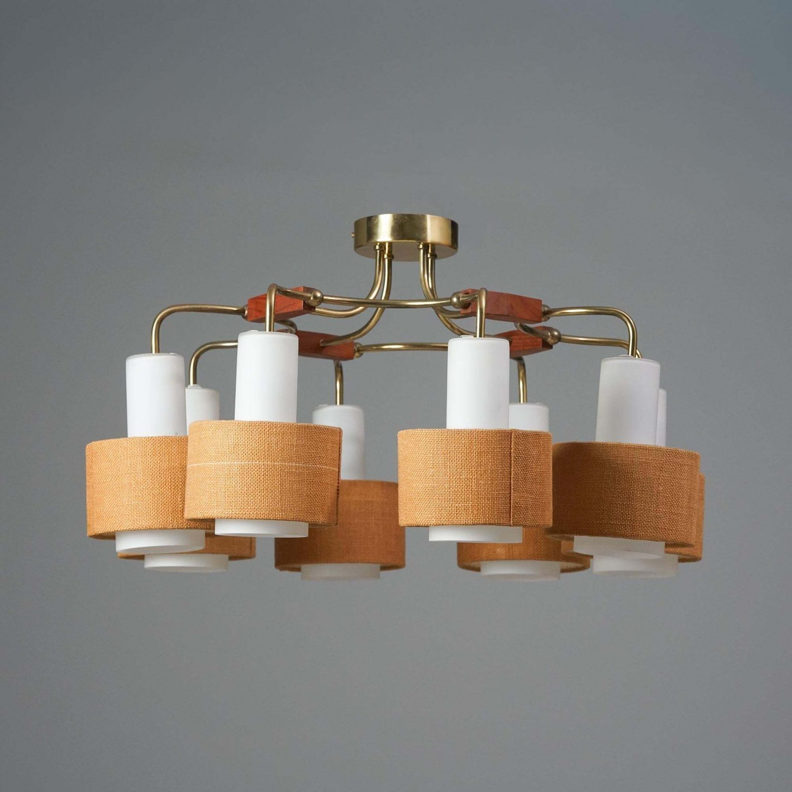 Model K1 169/8 Chandeliers / Flush Mounts, Paavo Tynell, Idman Oy, 1950/1960s photo for sale