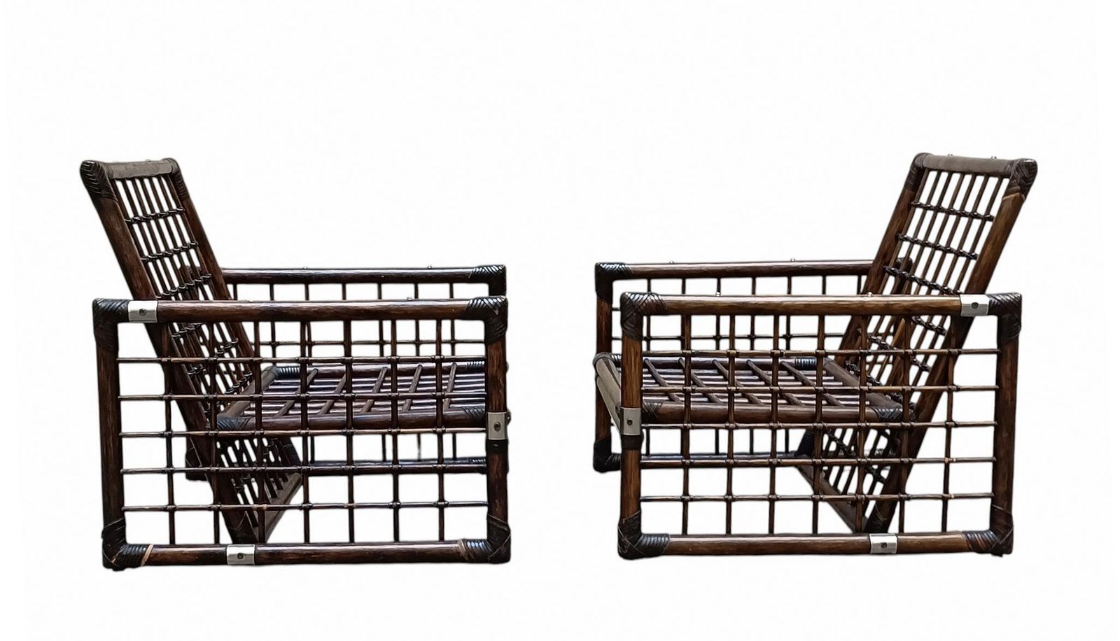 Afra & Tobia Scarpa Pair Of Armchairs From The Basilan Series, Italy 1970s photo 3978.0