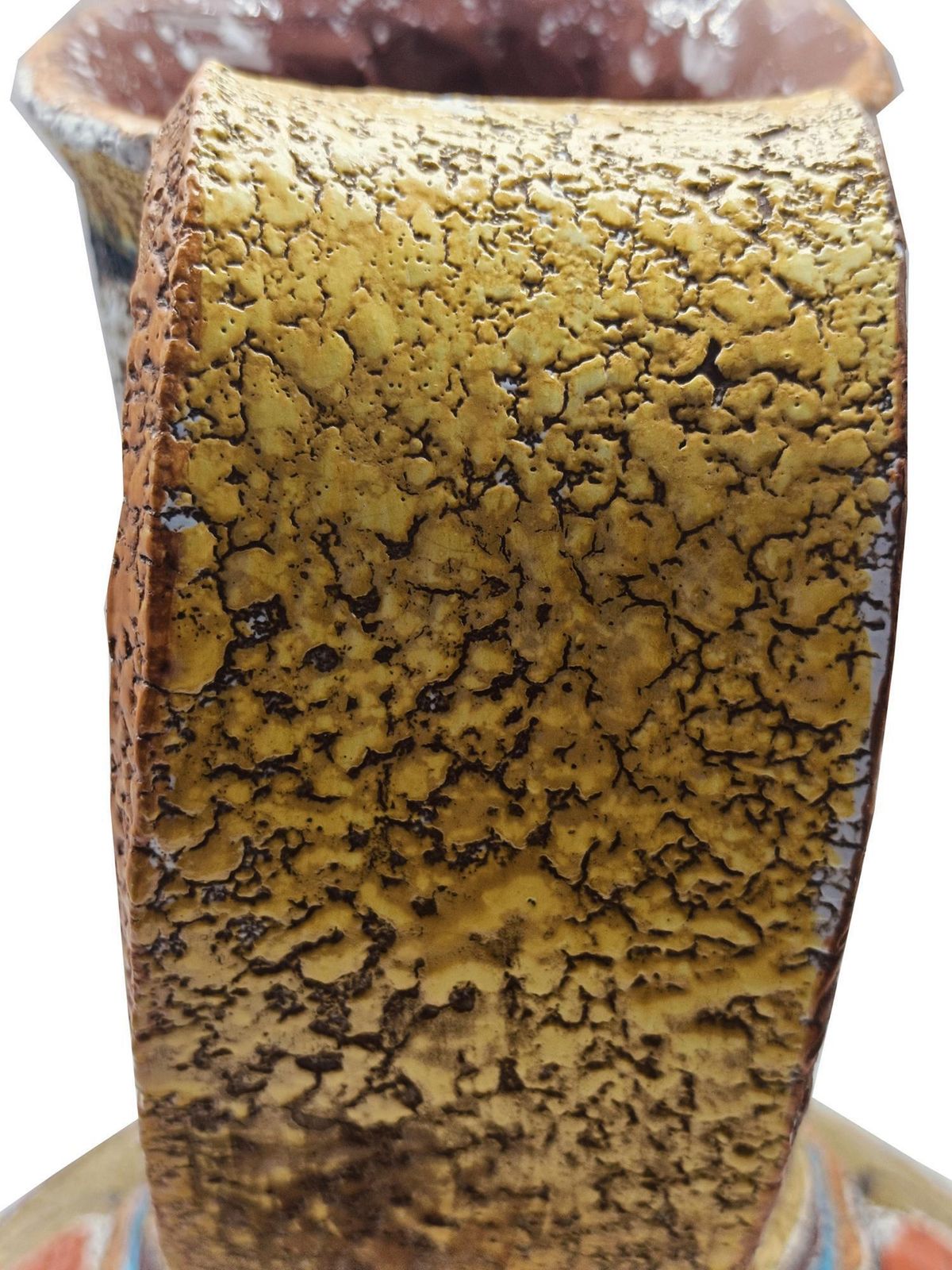 Ceramiche Artistiche Mamma Ro' Glazed Terracotta Amphora Vase, Italy 1970s photo vintage