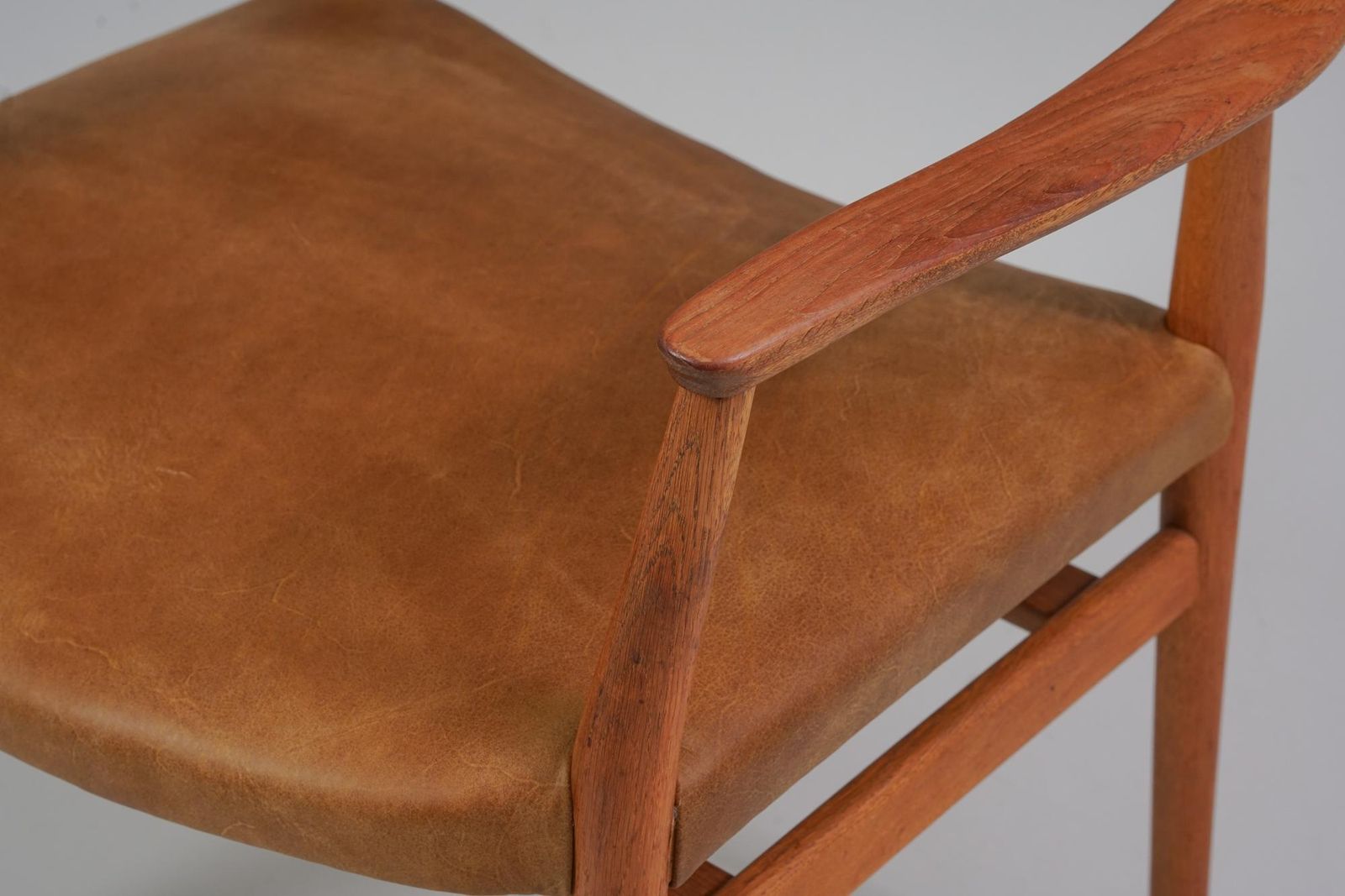 Teak And Leather Armchair, Denmark, 1960s photo Furniture