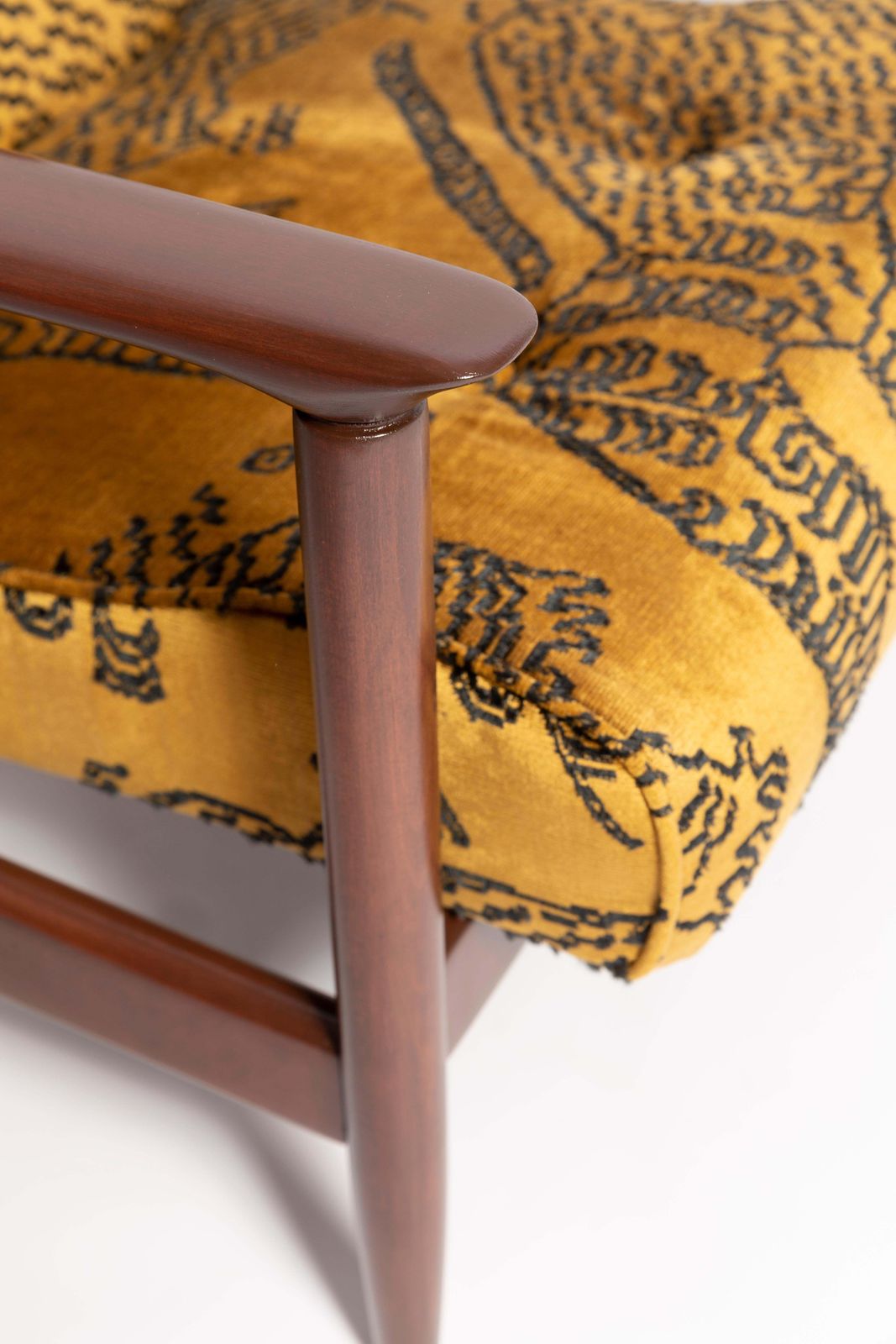 Paar Mid Century Fauteuils Met Tijgerfluweel, Gfm 142, Edmund Homa, Europa, Jaren 1960 photo Meubels
