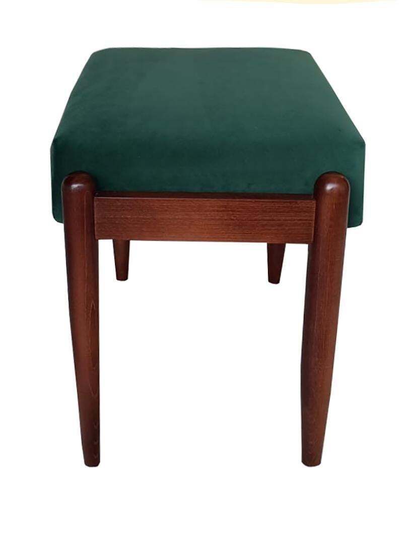 Pair Of Mid Century Green Velvet Vintage Stools, Edmund Homa, 1960s photo Furniture