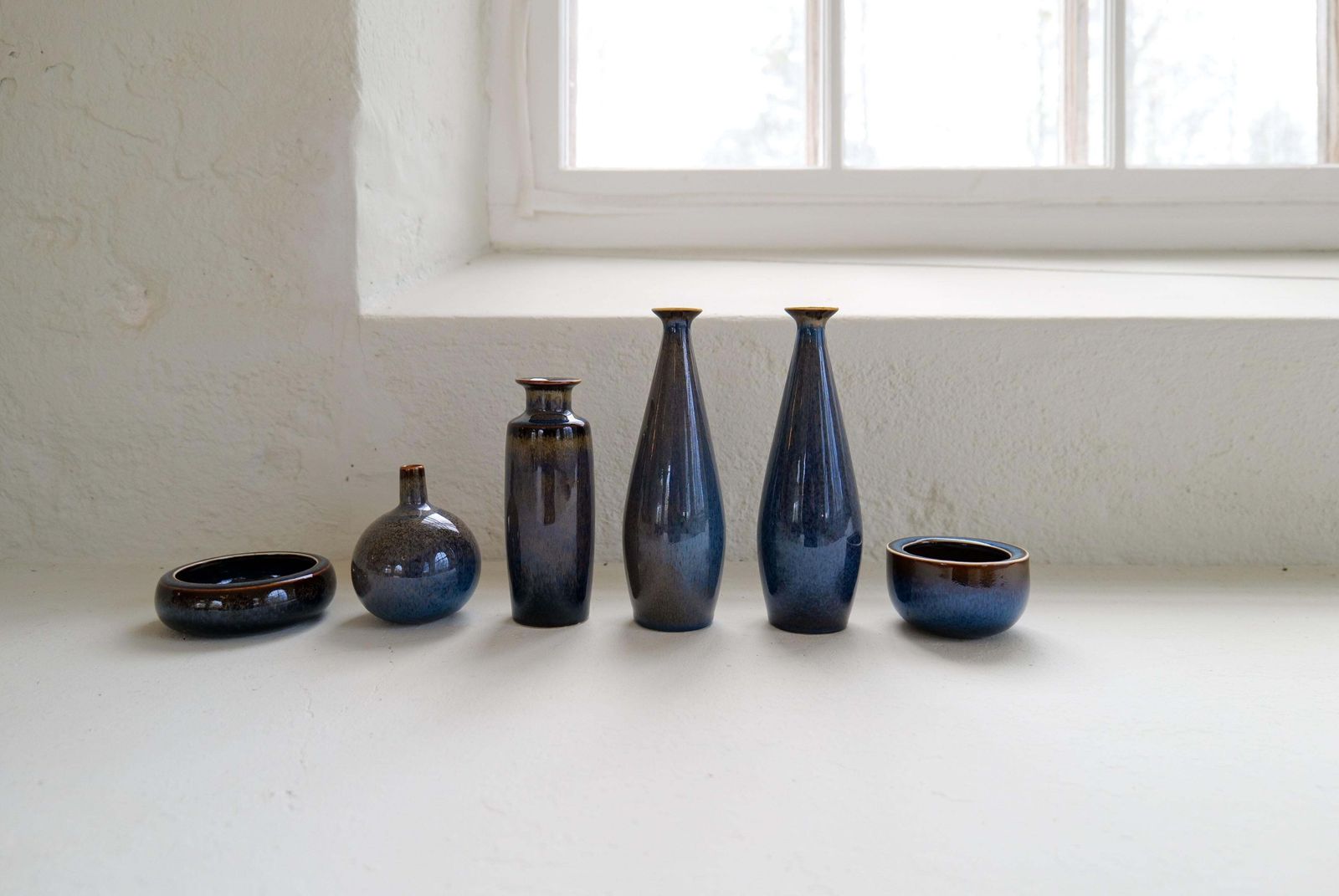 Midcentury Modern Collection Of 6 Vessels Carl Harry Stålhane Rörstrand Sweden photo buy
