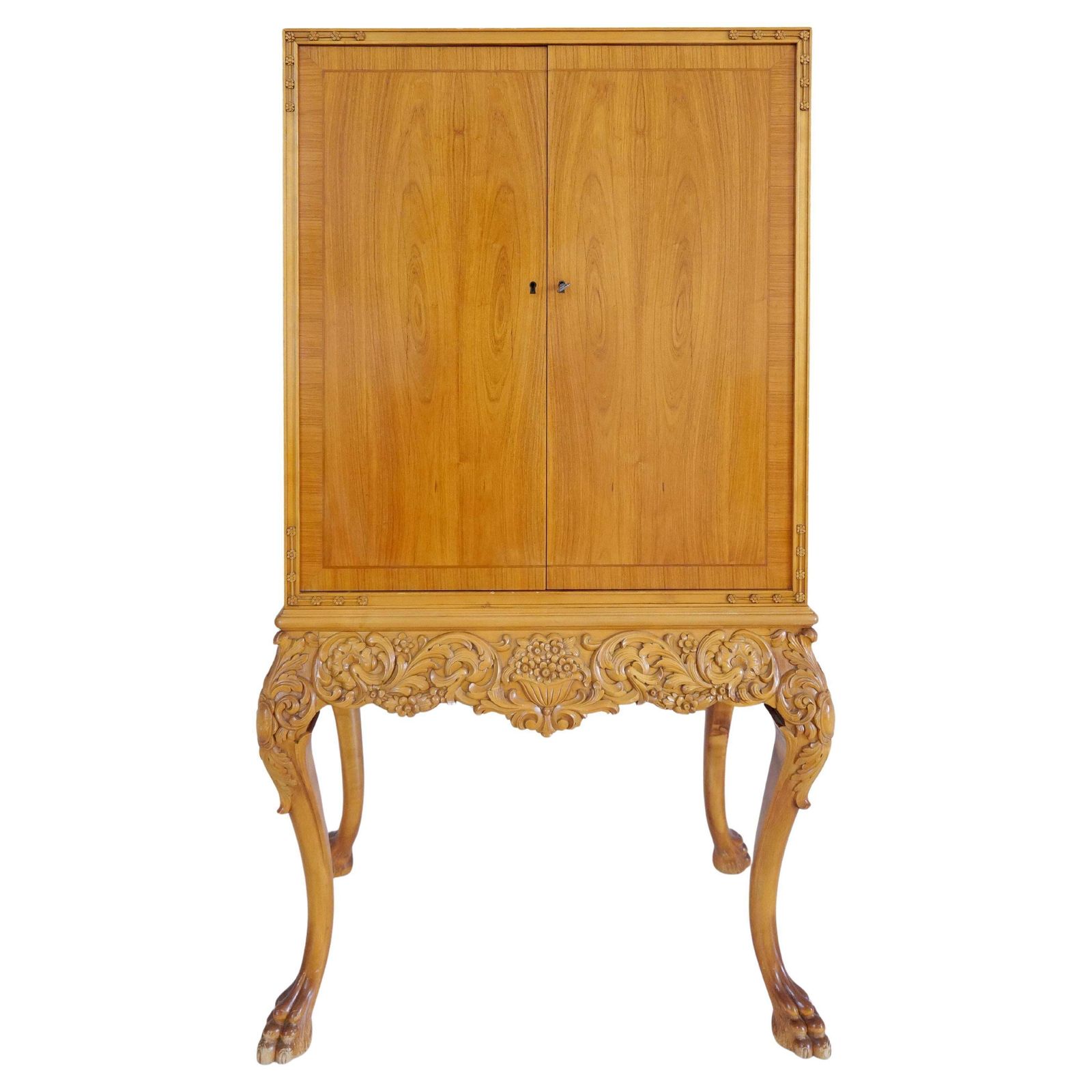 Midcentury Modern Handcrafted Cabinet Elm, Sweden, 1940s