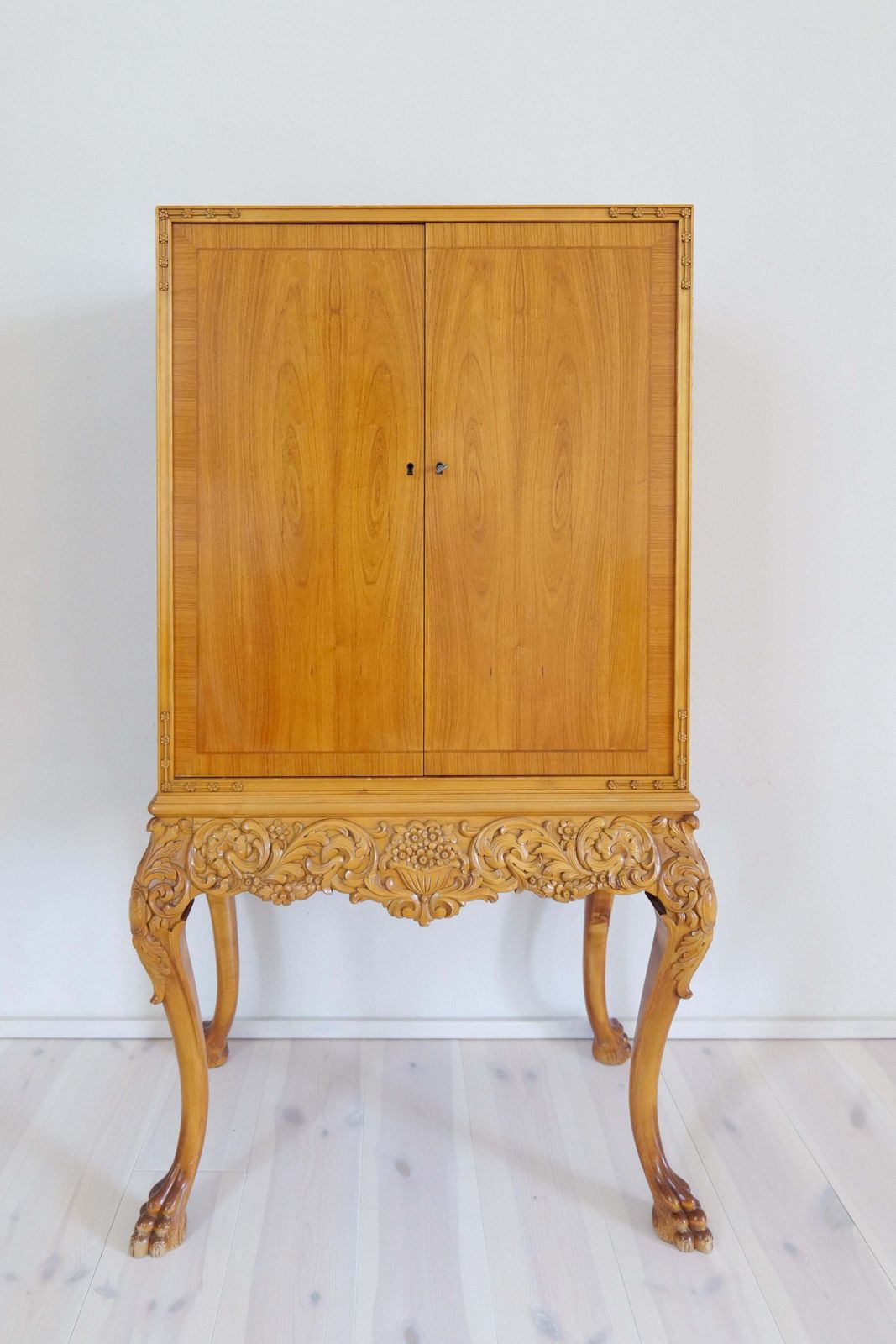 Midcentury Modern Handcrafted Cabinet Elm, Sweden, 1940s photo furniture
