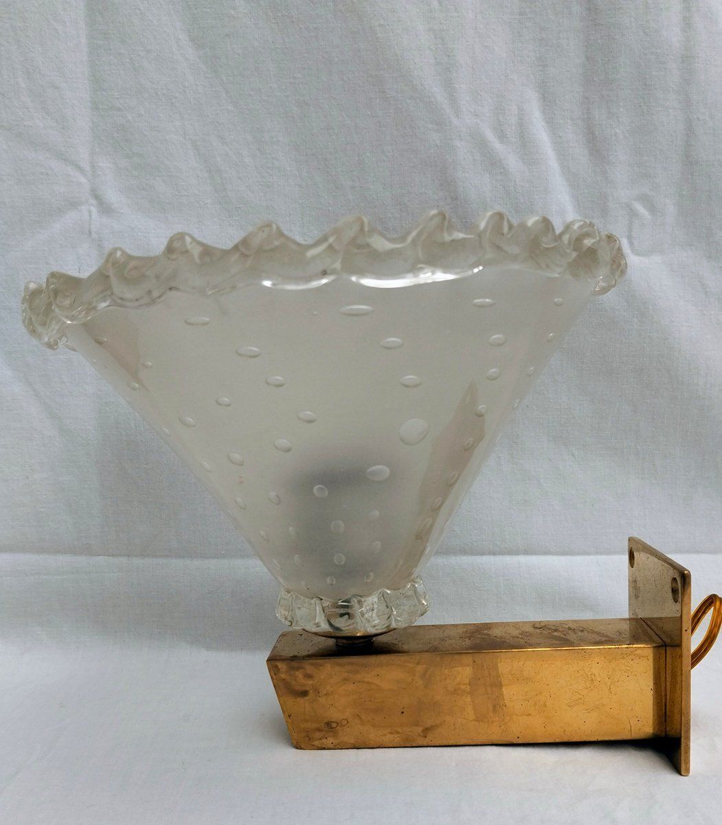 Vintage Wall Lights From Barovier & Toso, 1950s, Set Of 2 photo buy