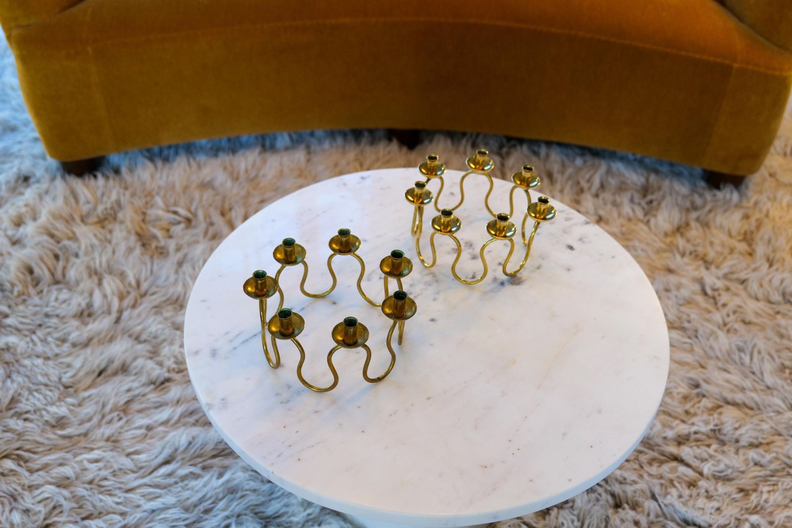 Art Deco Candlesticks In Brass By Lars Holmström In Arvika, Sweden photo 1016.0