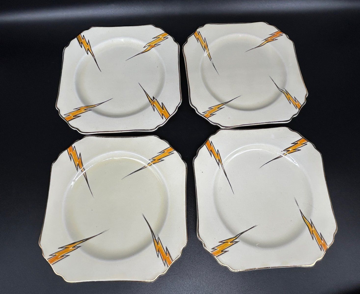 Art Deco Plates By Hugh Longport For Konny Kraft, 1920s, Set Of 12 photo for sale