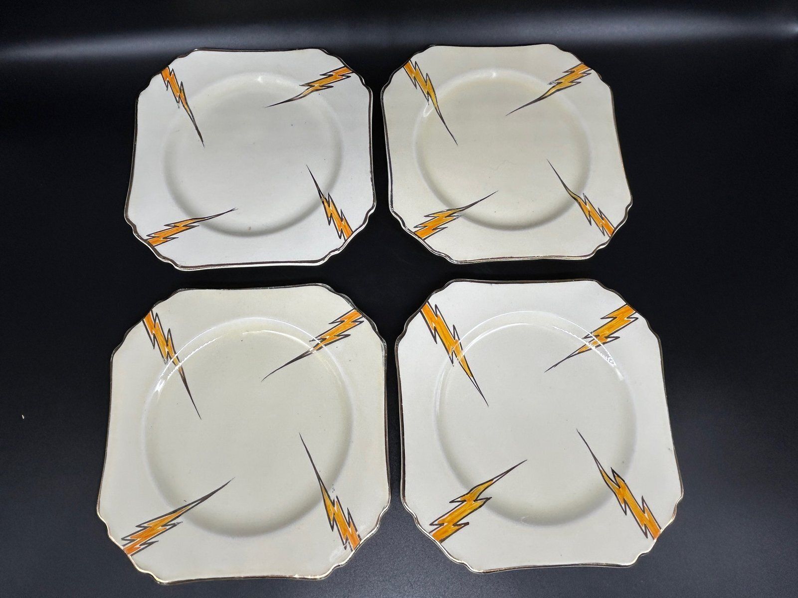 Art Deco Plates By Hugh Longport For Konny Kraft, 1920s, Set Of 12 photo 387.0