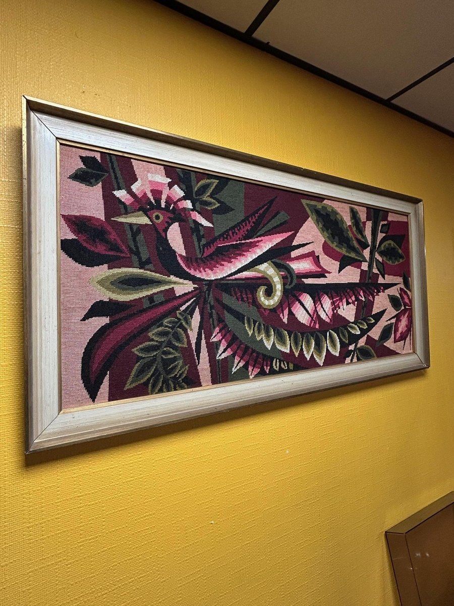 Large Framed Wall Tapestry, 1970 photo for sale