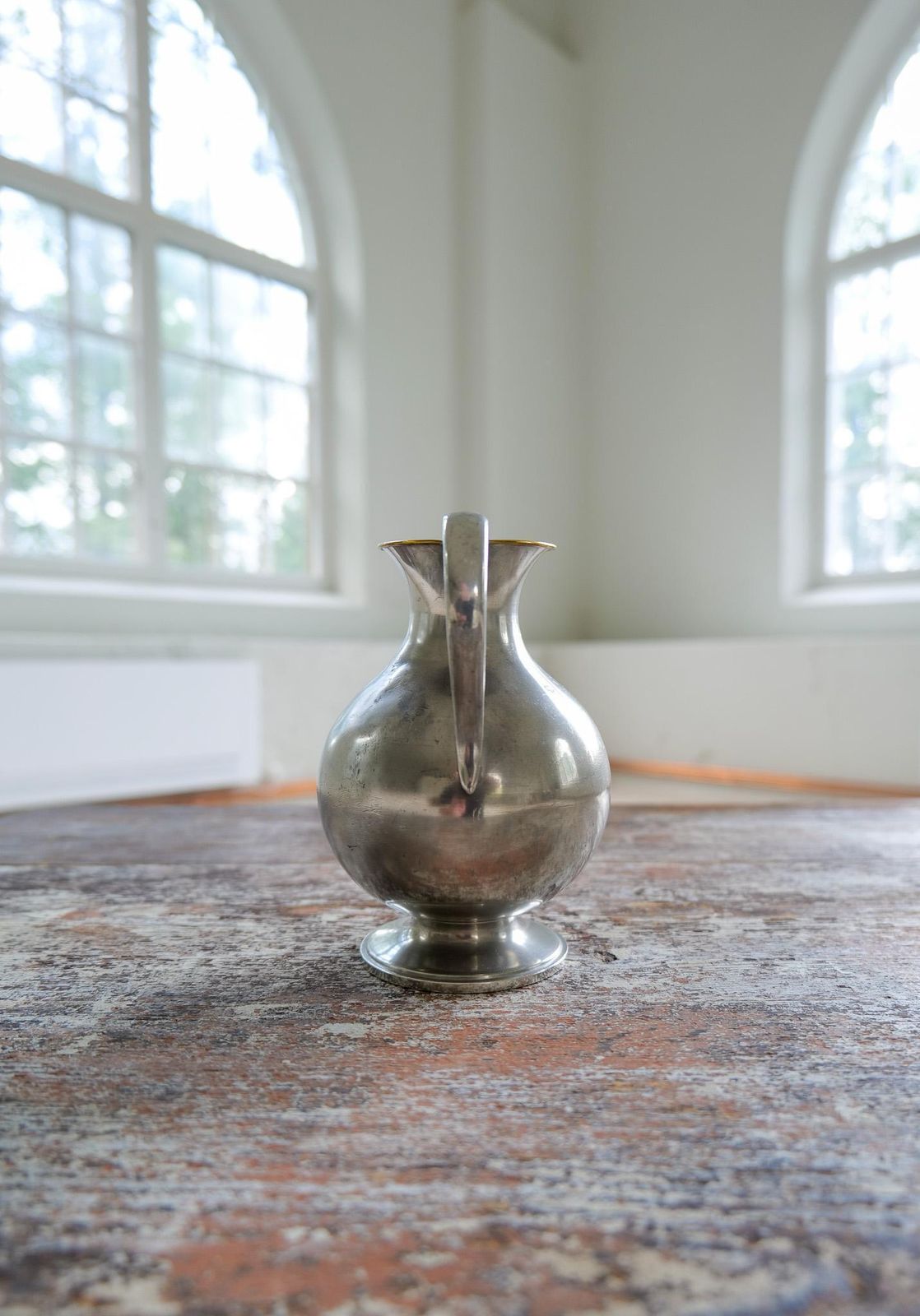 Art Deco Sculptural Vase / Decanter In Pewter Sweden Gab 1930s photo vintage