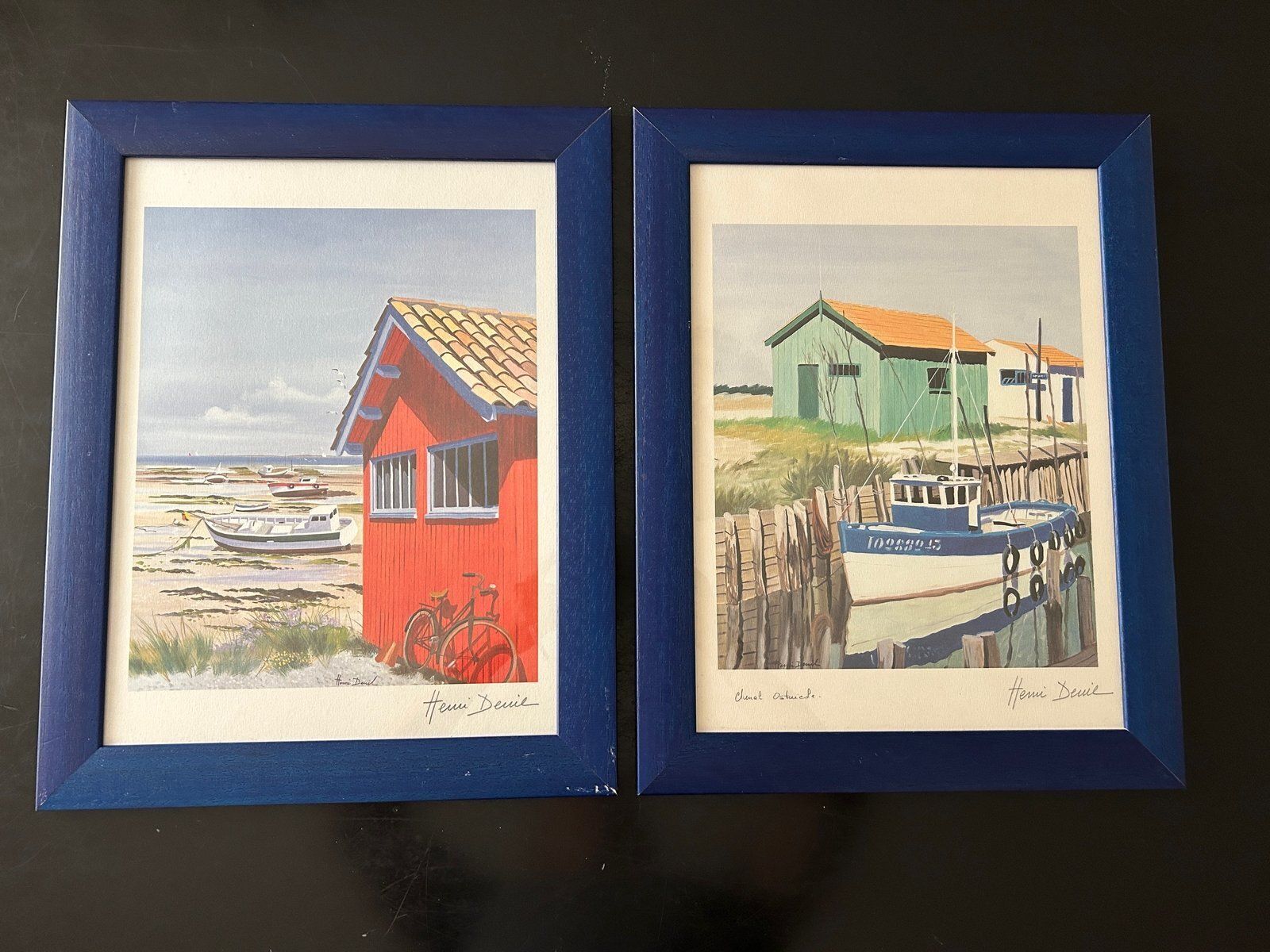 Henri Deuil, Coastal Scenes, 2000s, Lithographs, Set Of 2