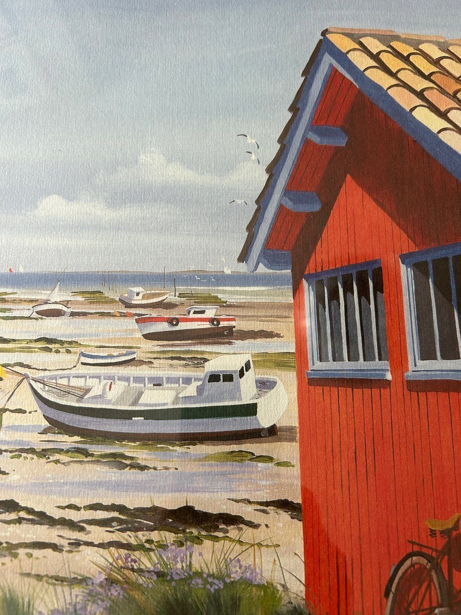 Henri Deuil, Coastal Scenes, 2000s, Lithographs, Set Of 2 photo vinterior