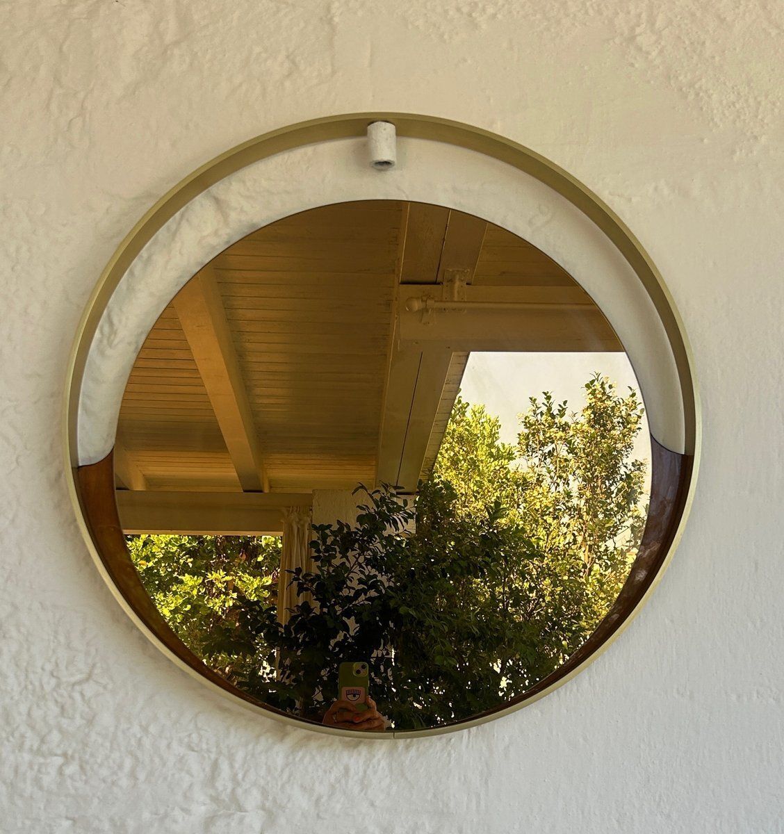 Italian Brass And Smoked Glass Mirror, 1970s photo furniture