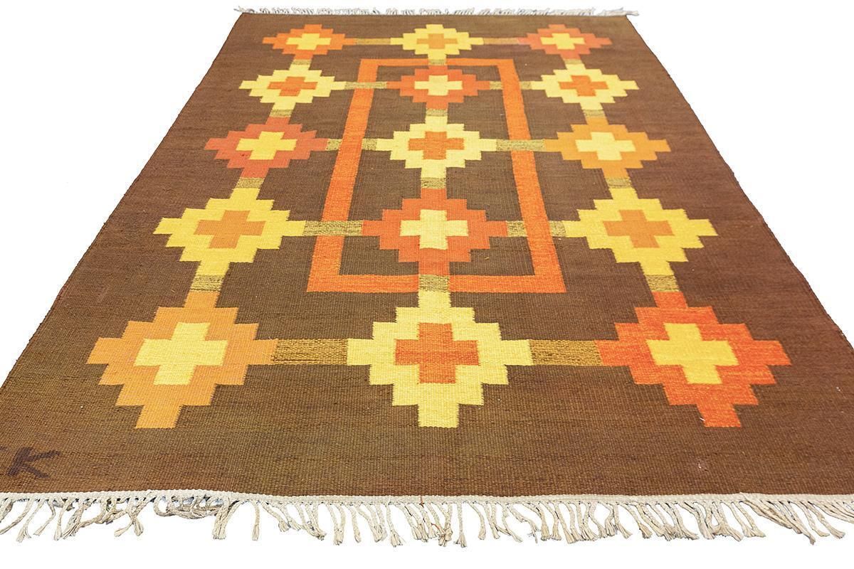 Scandinavian Rug Rollakan Signed Ik photo for sale