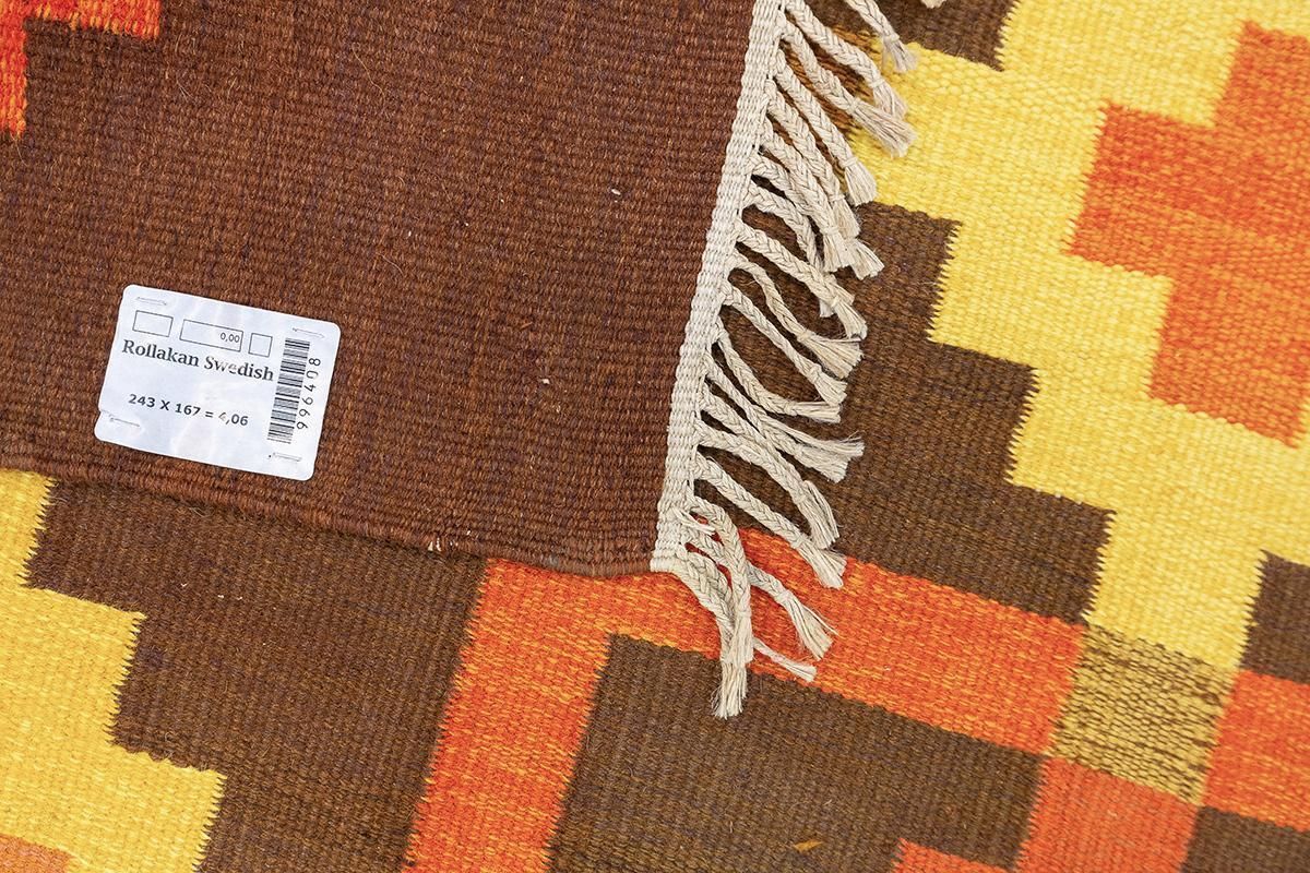 Scandinavian Rug Rollakan Signed Ik photo vintage