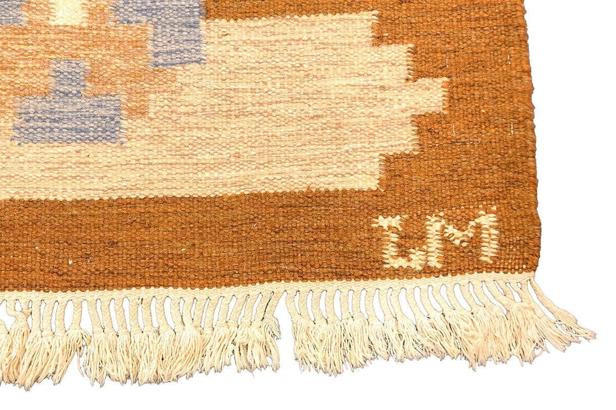 Scandinavian Rug Signed Mj photo Textiles