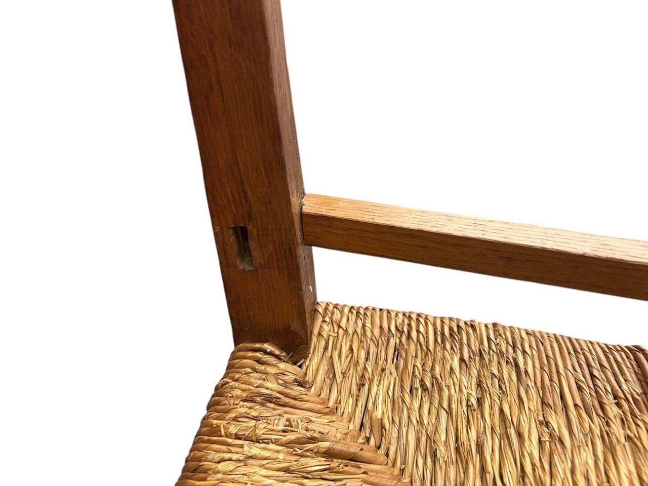 photo for sale Set Of Straw Chairs By Marcel Gascoin, 1950s