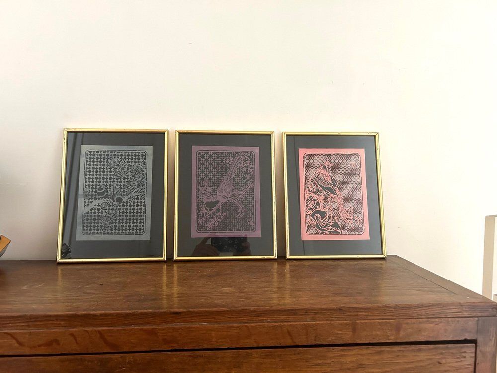 photo for sale Paper Lace Artworks, 1970s, Set Of 3