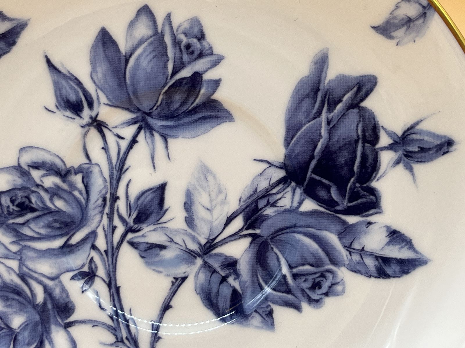 Aynsley China Athens Shape Elizabeth Rose Blue Design Tea Cup & Saucer Duo. photo furniture