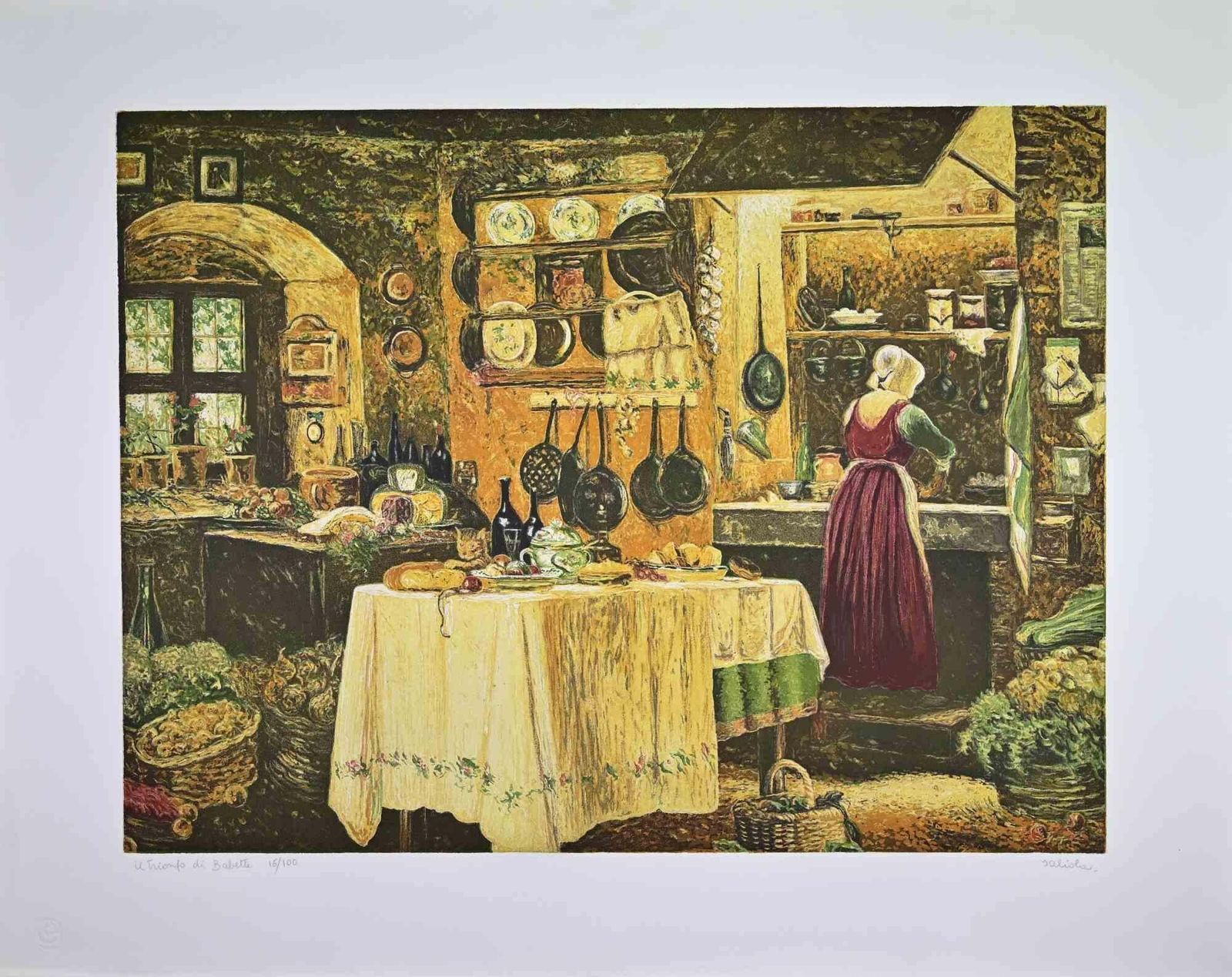 Antonio Saliolathe Triumph Of Babette   Lithograph By Antonio Saliola   1990s1990s