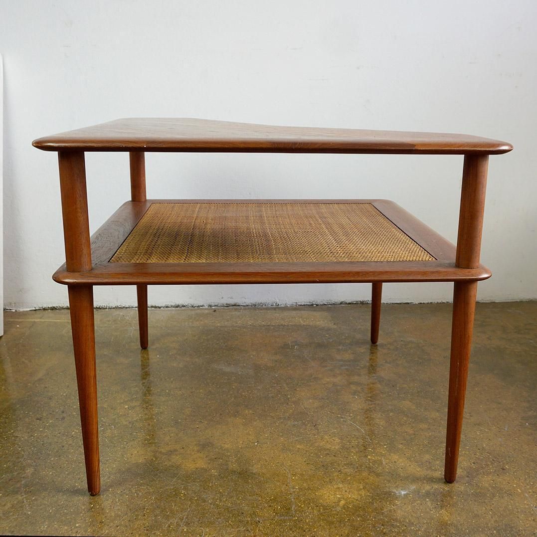 Scandinavian Modern Teak Side Table Minerva By Peter Hvidt For Soborg Mobler photo vintage