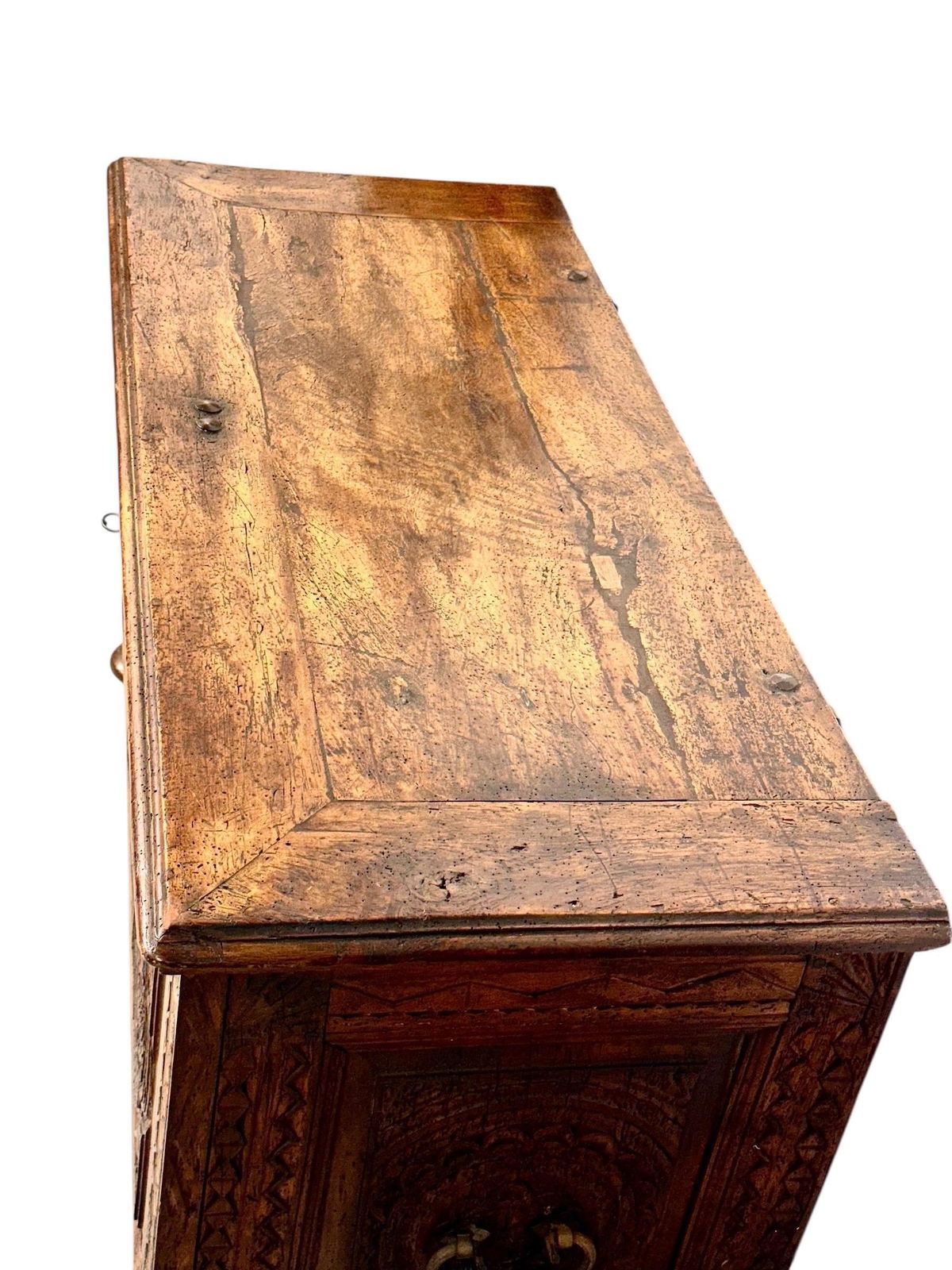 Spanish Renaissance Carved Oak Coffer, Circa 1600 photo for sale
