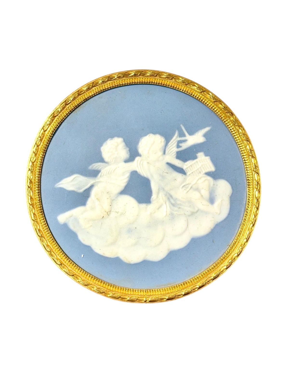 Pair Of Limoges Ceramic Plaques With Cherubs, C.1880 photo vinterior