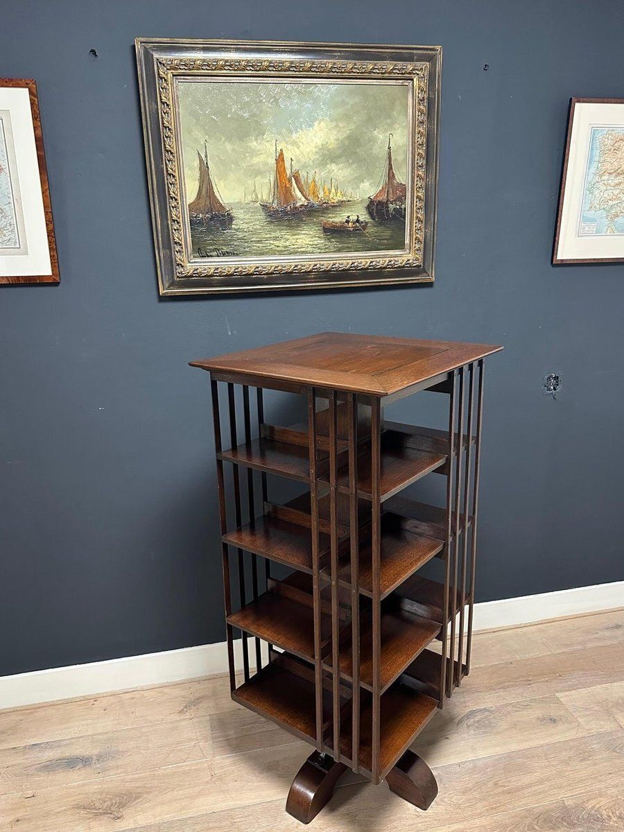 Antique Revolving Bookcase, 1890s photo for sale